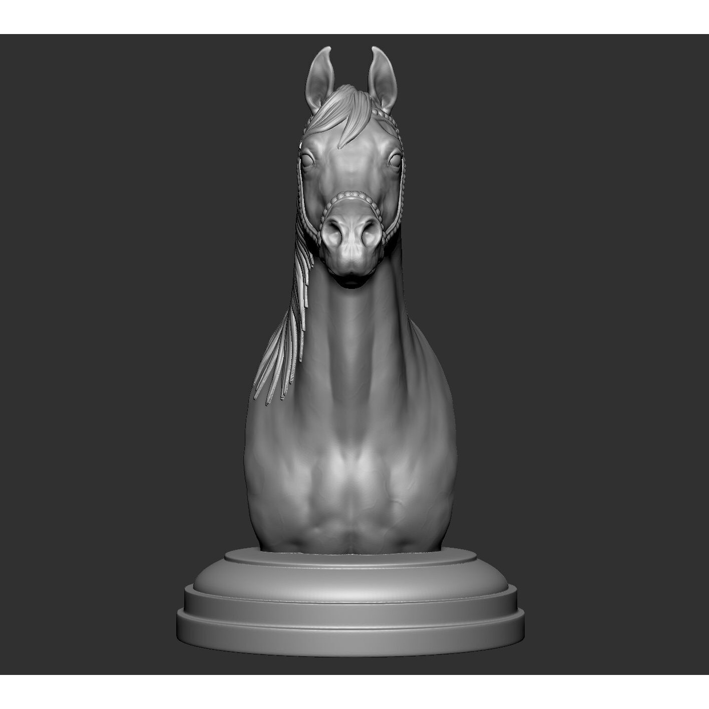 Arabian horse bust Free 3D print model 10