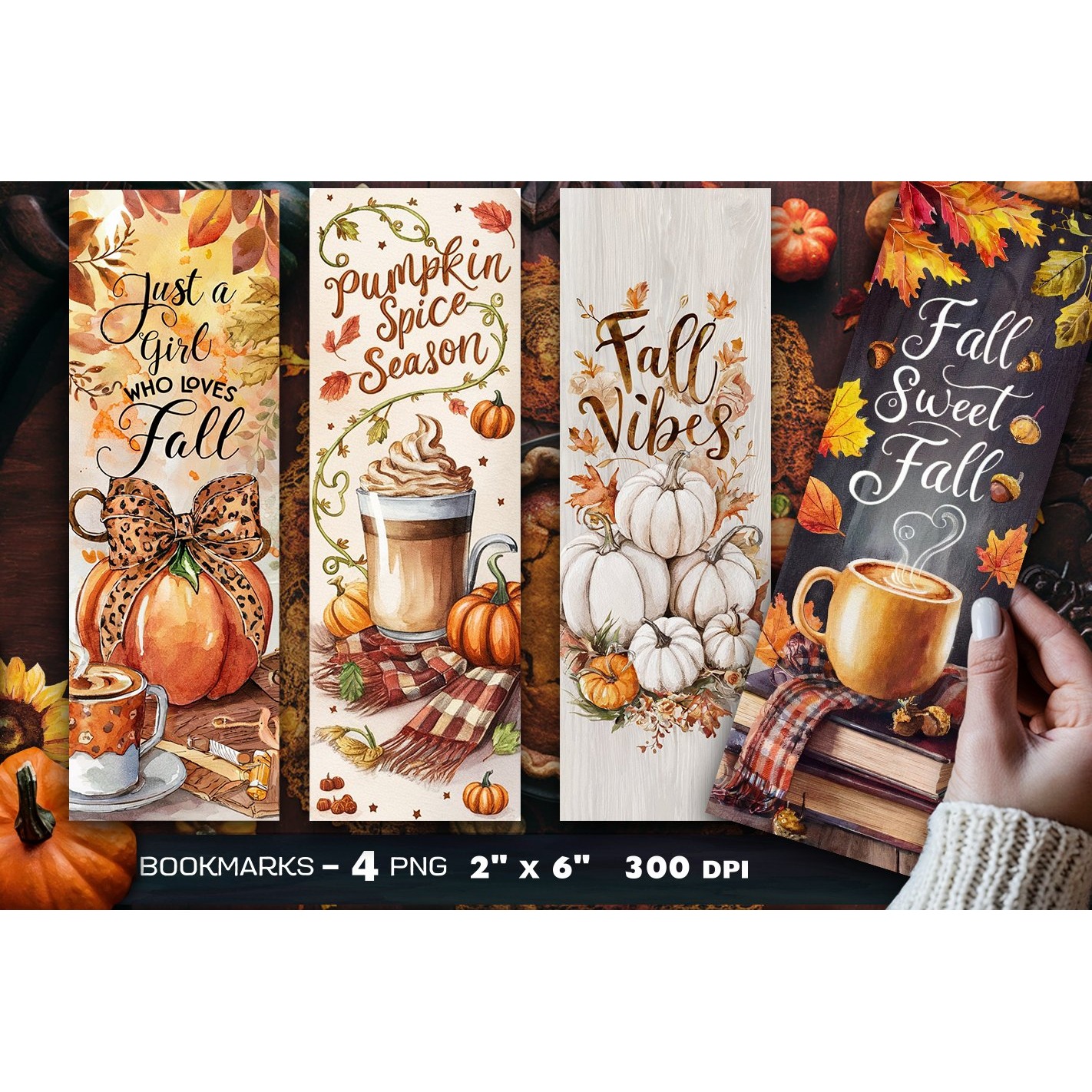 Autumn bookmark, Pumpkin bookmark (7)