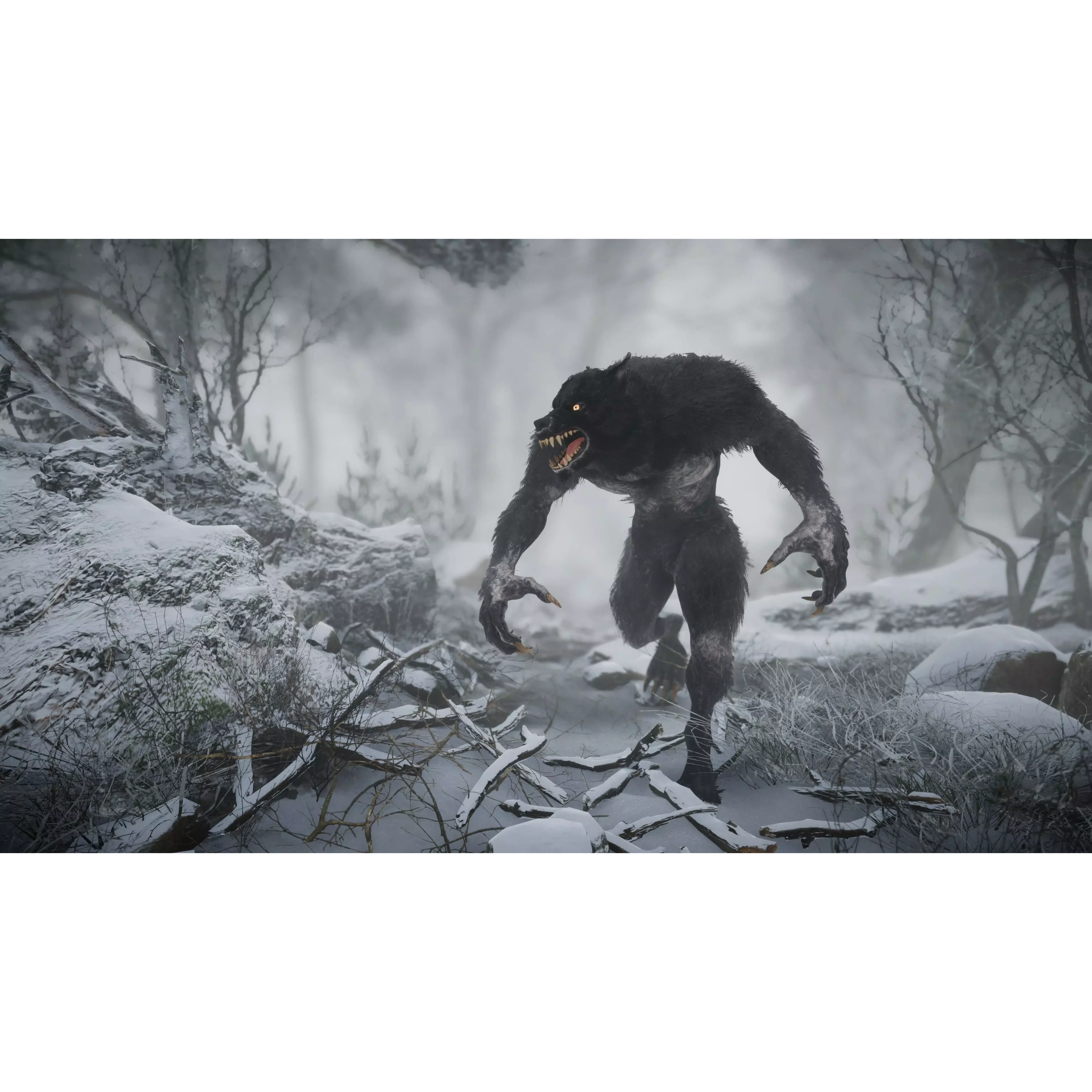 Baruk the Werewolf Low-poly 3D model