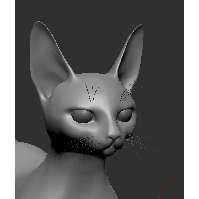 Base Mesh Cat Sfinx High Poly Free 3D model
