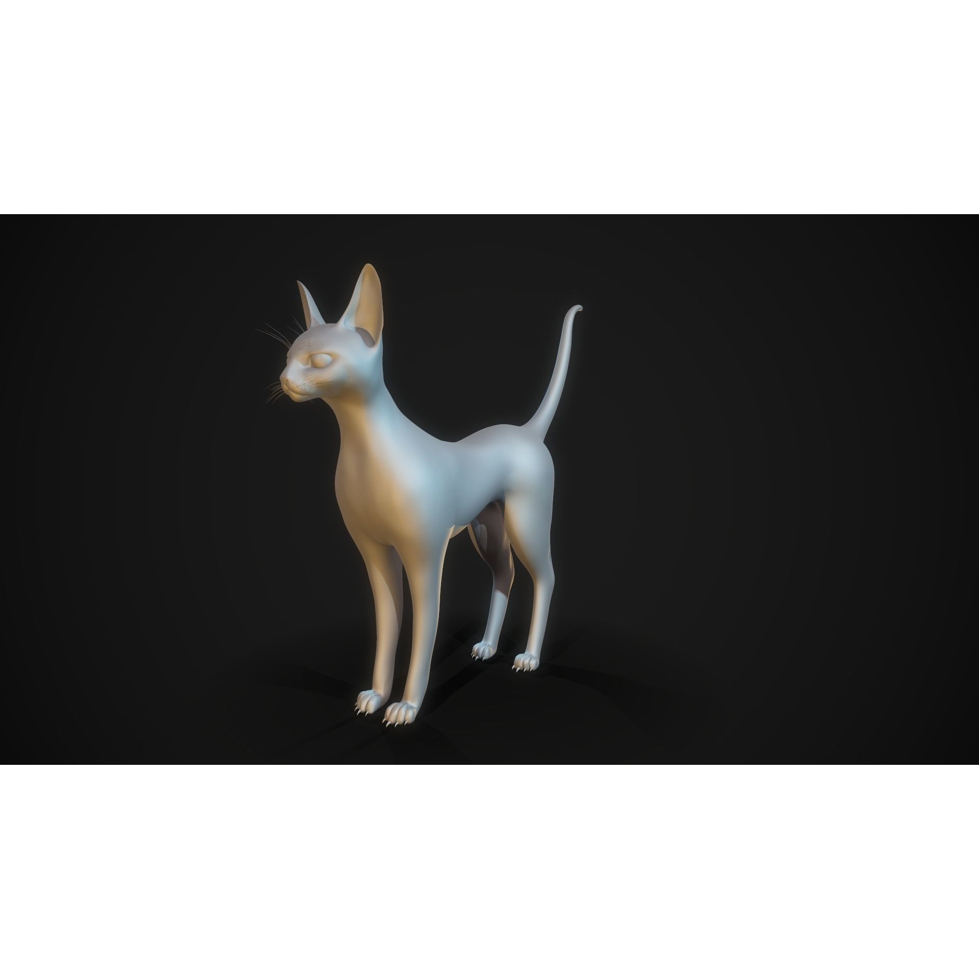 Base Mesh Cat Sfinx High Poly Free 3D model 7