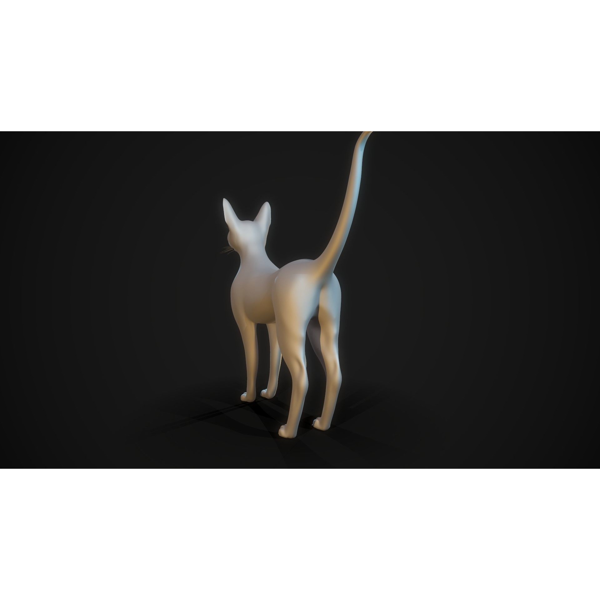 Base Mesh Cat Sfinx High Poly Free 3D model 8