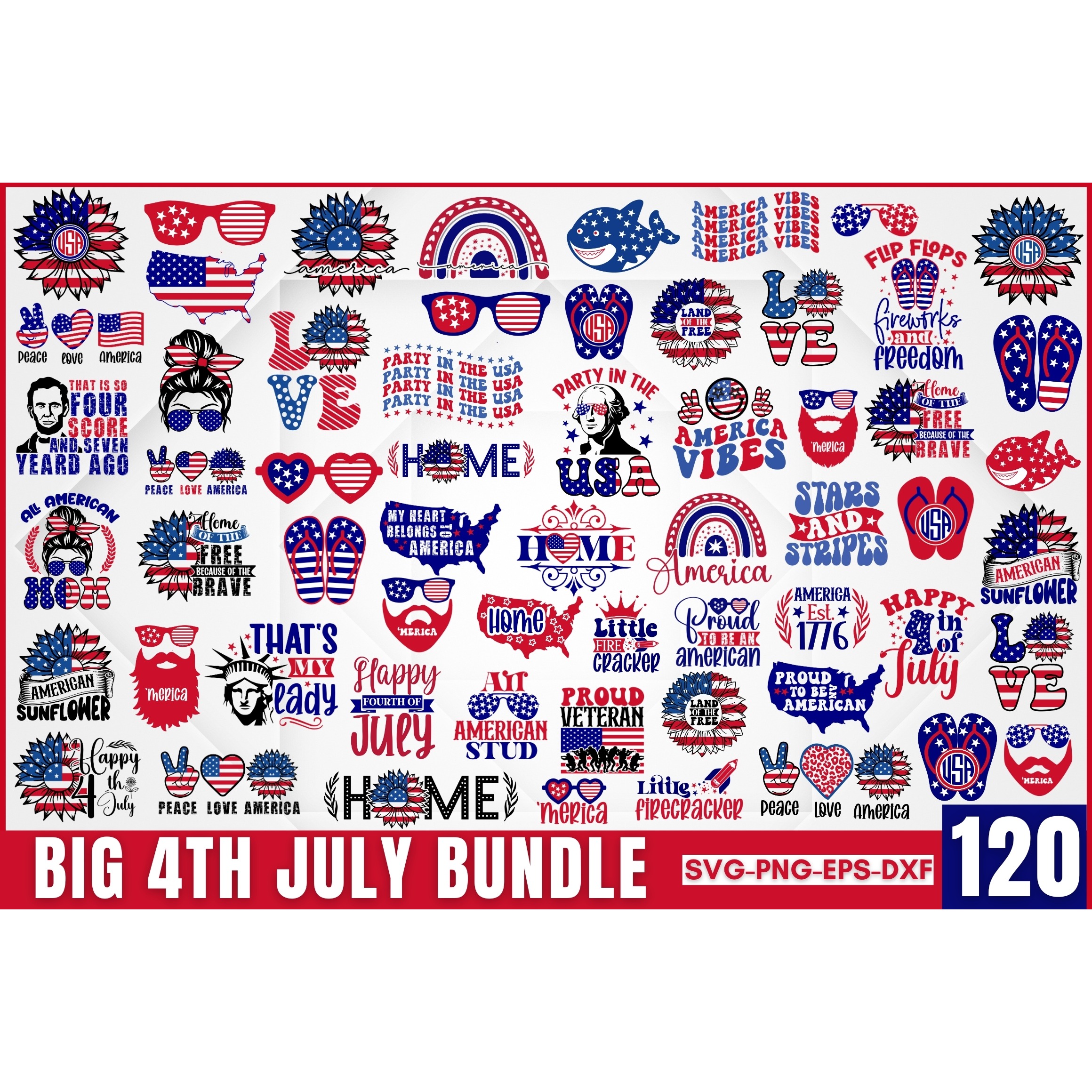 Big Frouth July SVG Bundle