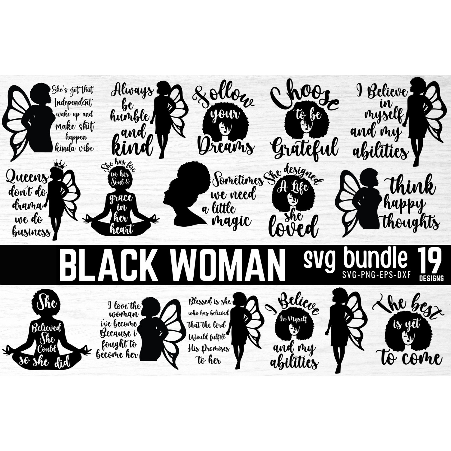 Black Woman Quotes SVG Bundle