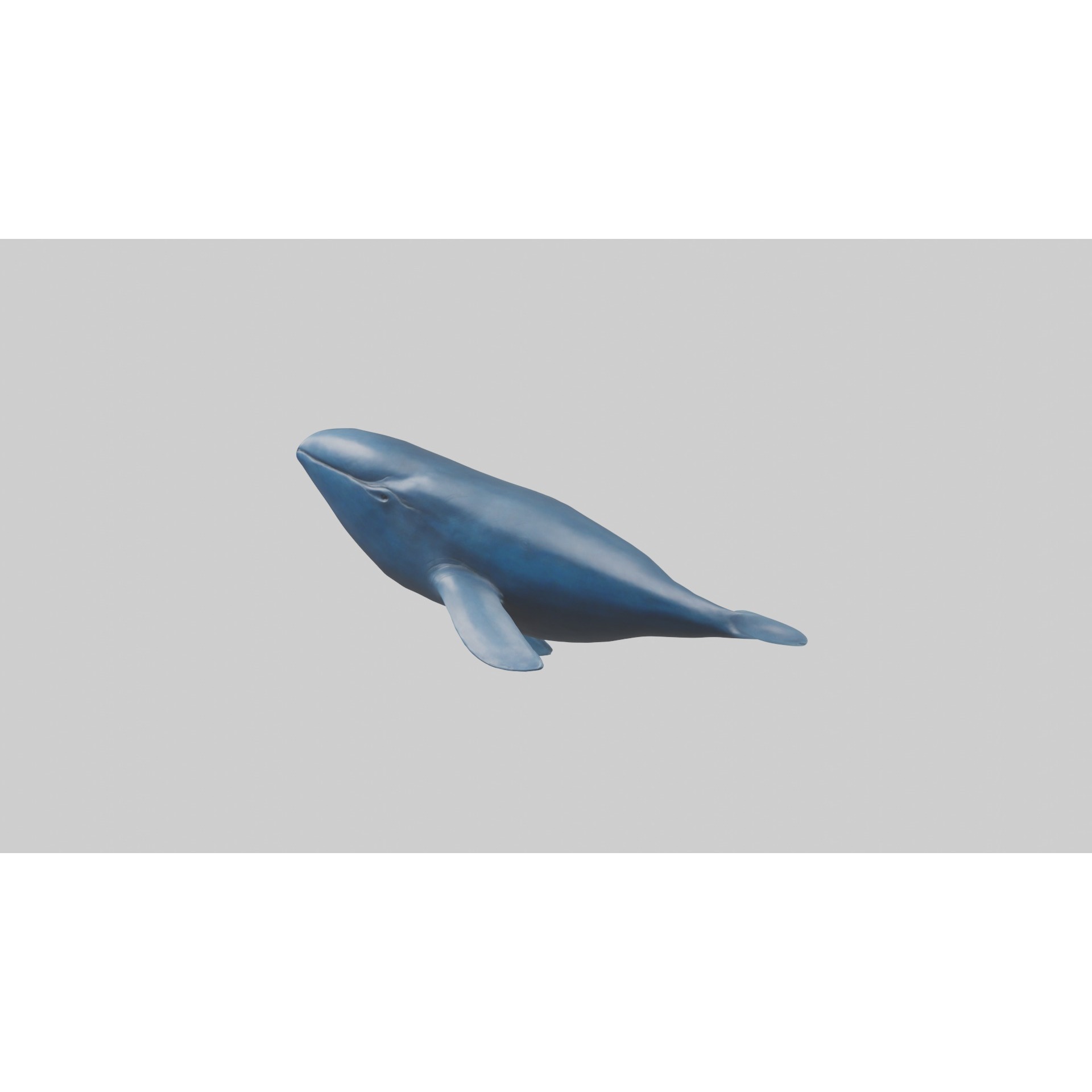 Blue Whale statue model Low-poly 3D model 3