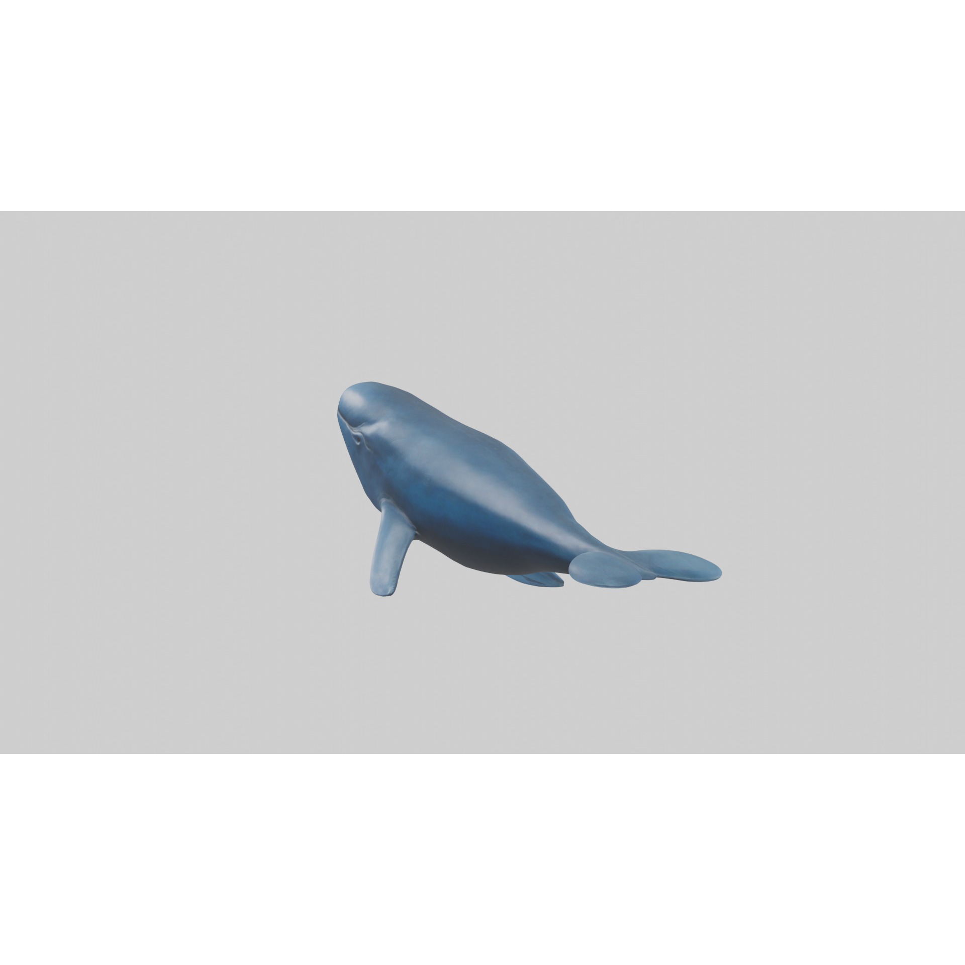Blue Whale statue model Low-poly 3D model 5