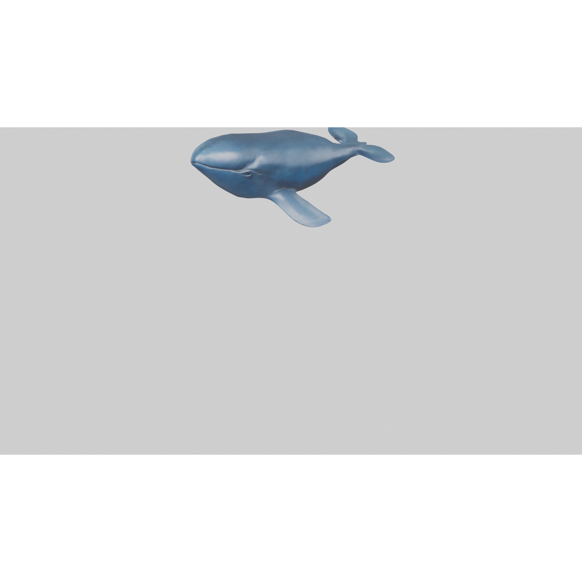 Blue Whale statue model Low-poly 3D model 6