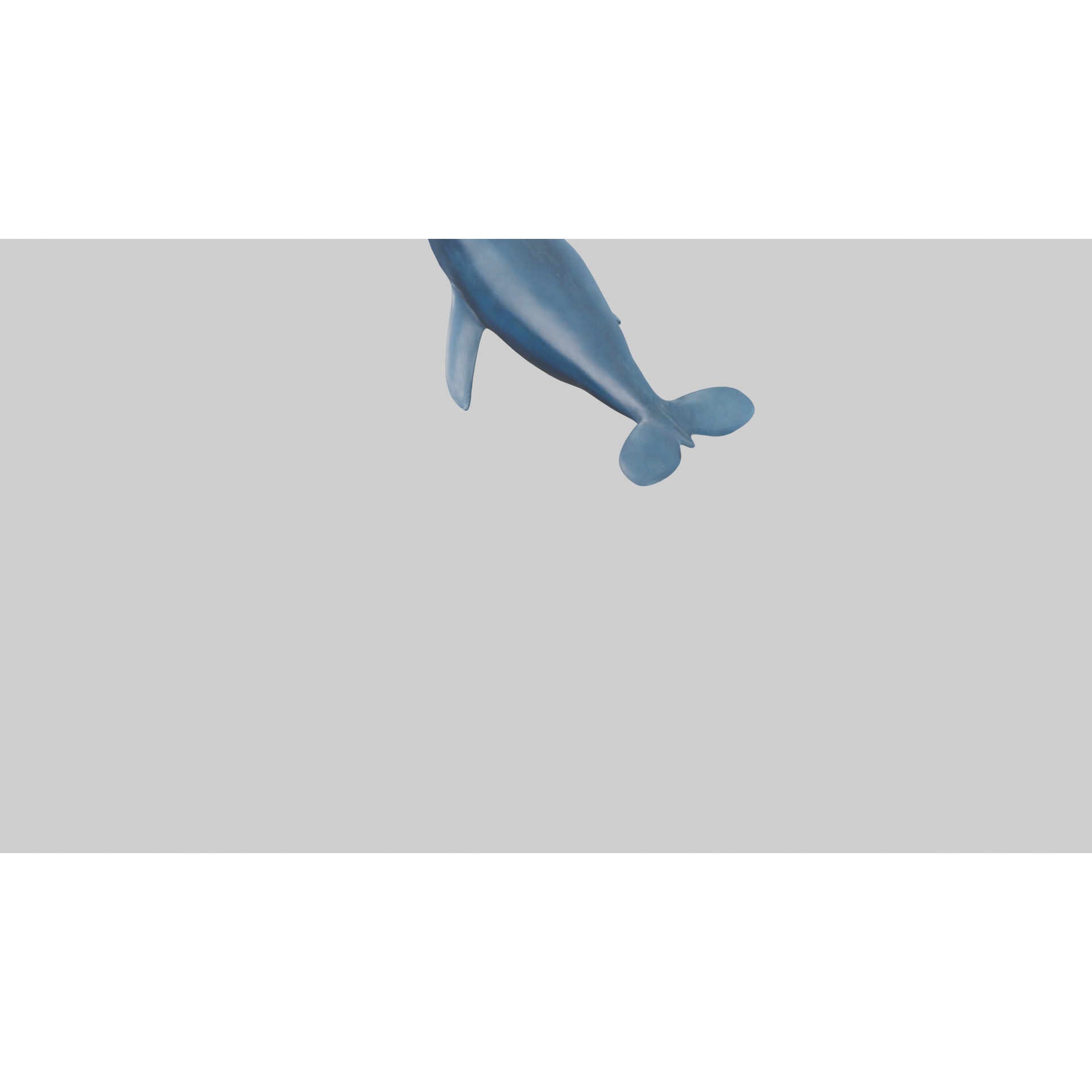 Blue Whale statue model Low-poly 3D model 7