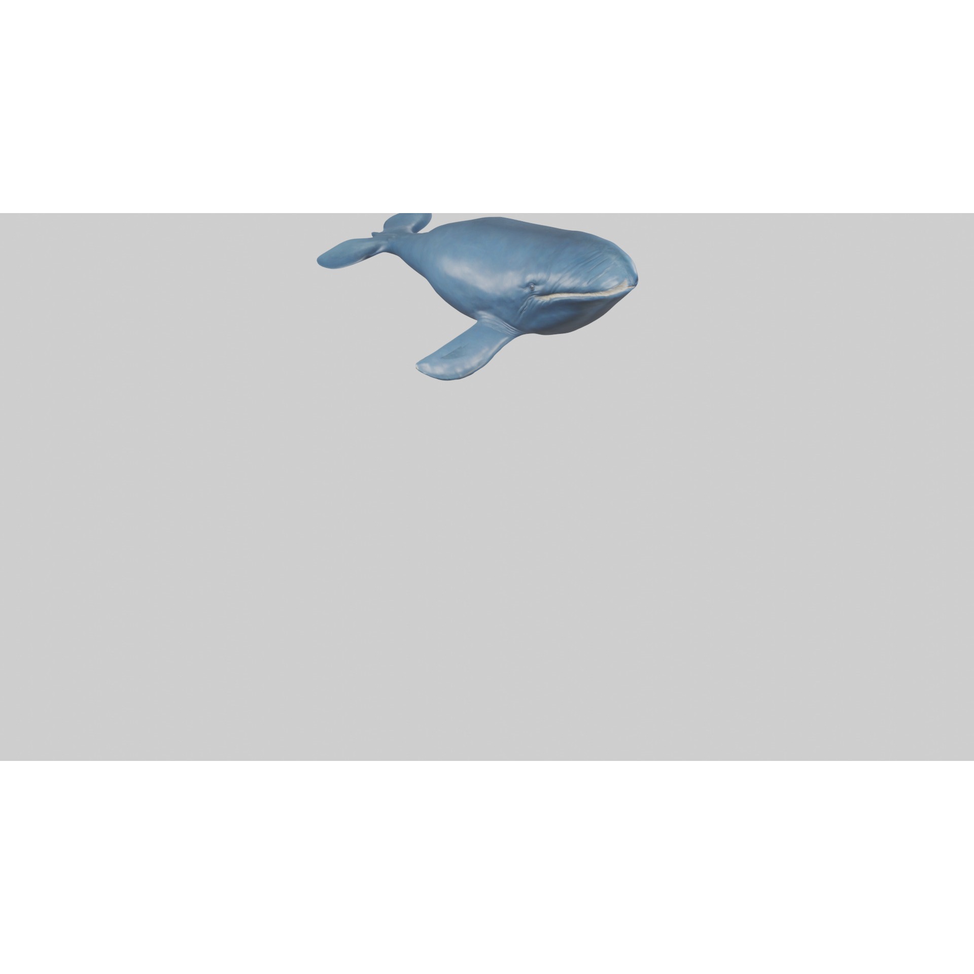 Blue Whale statue model Low-poly 3D model 8