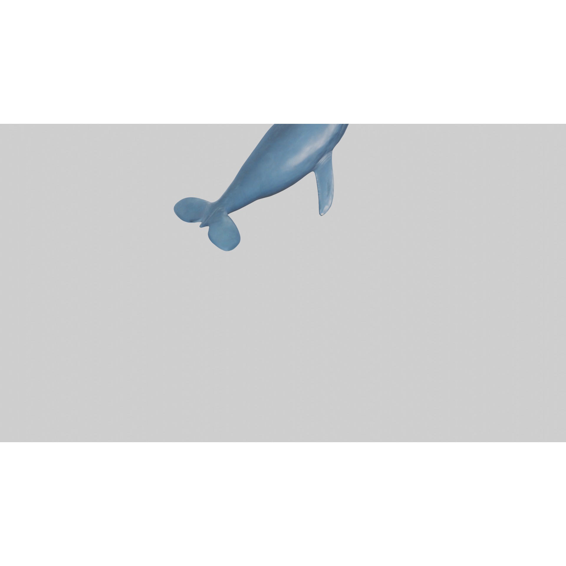 Blue Whale statue model Low-poly 3D model 9