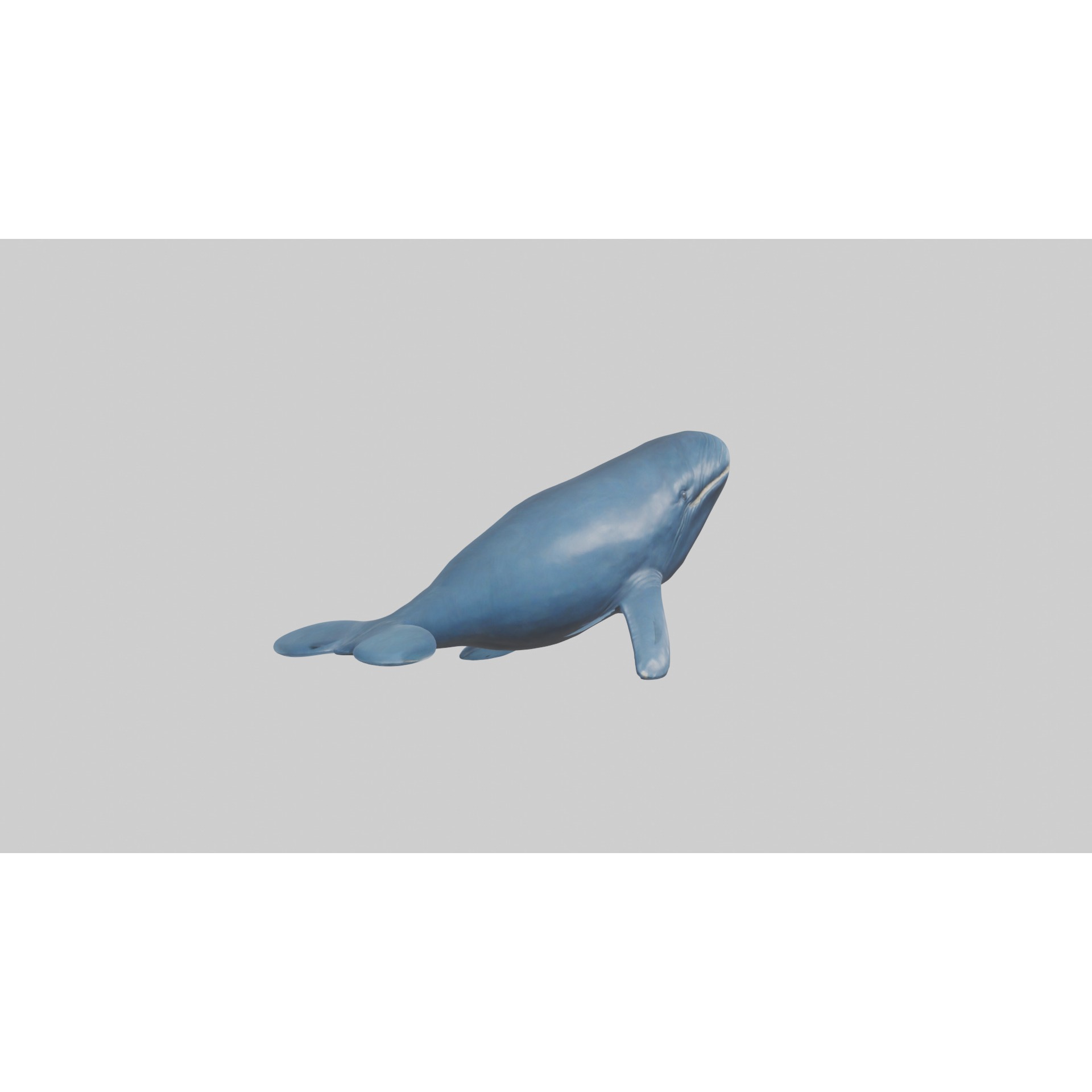 Blue Whale statue model Low-poly 3D model 10