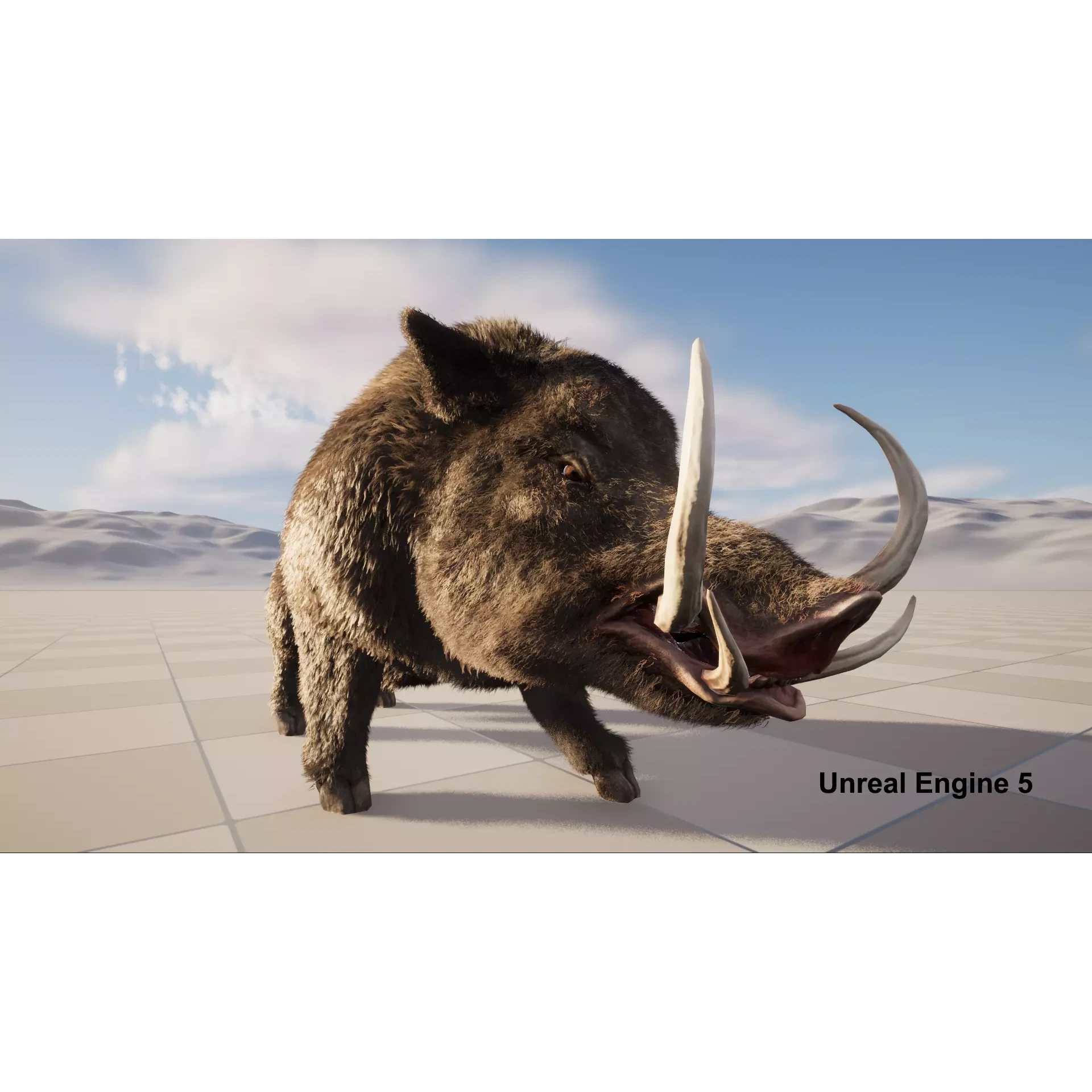 boar pig beast Low-poly 3D model 10