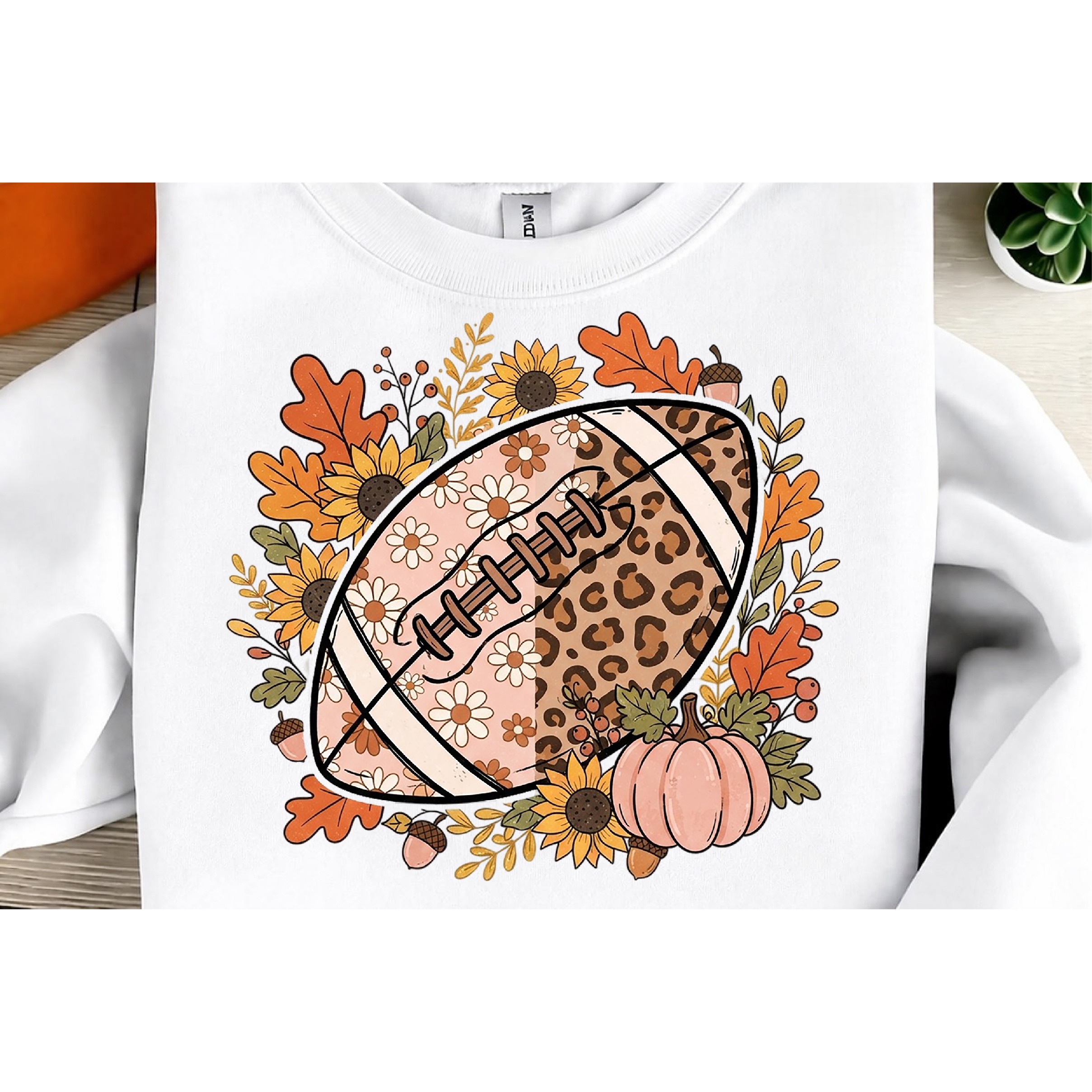 Boho Football Pumpkin PNG