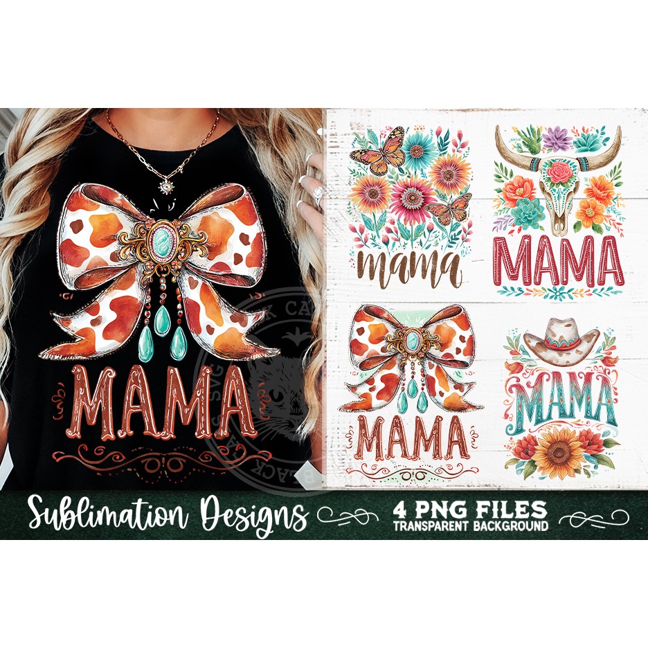 Boho Mama Western PNG Sublimation 4 Designs 5