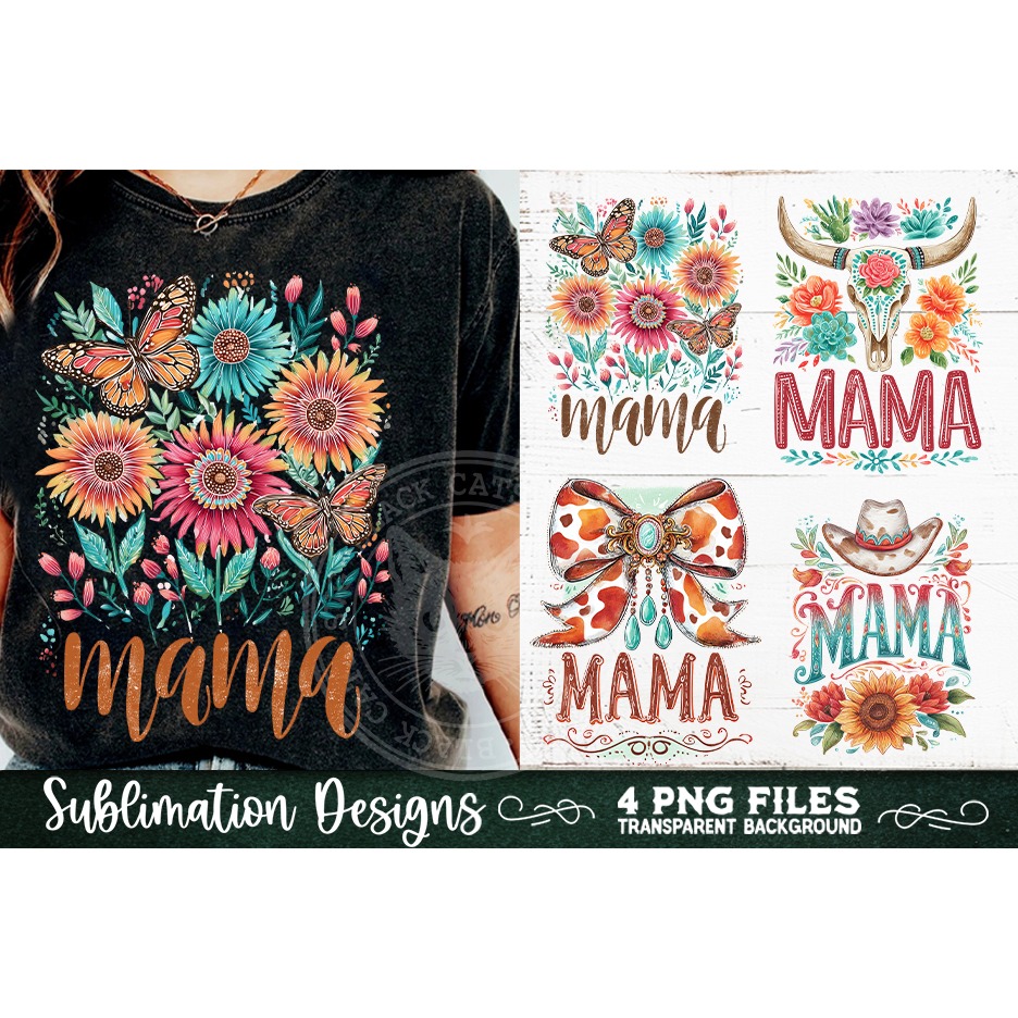 Boho Mama Western PNG Sublimation 4 Designs 8