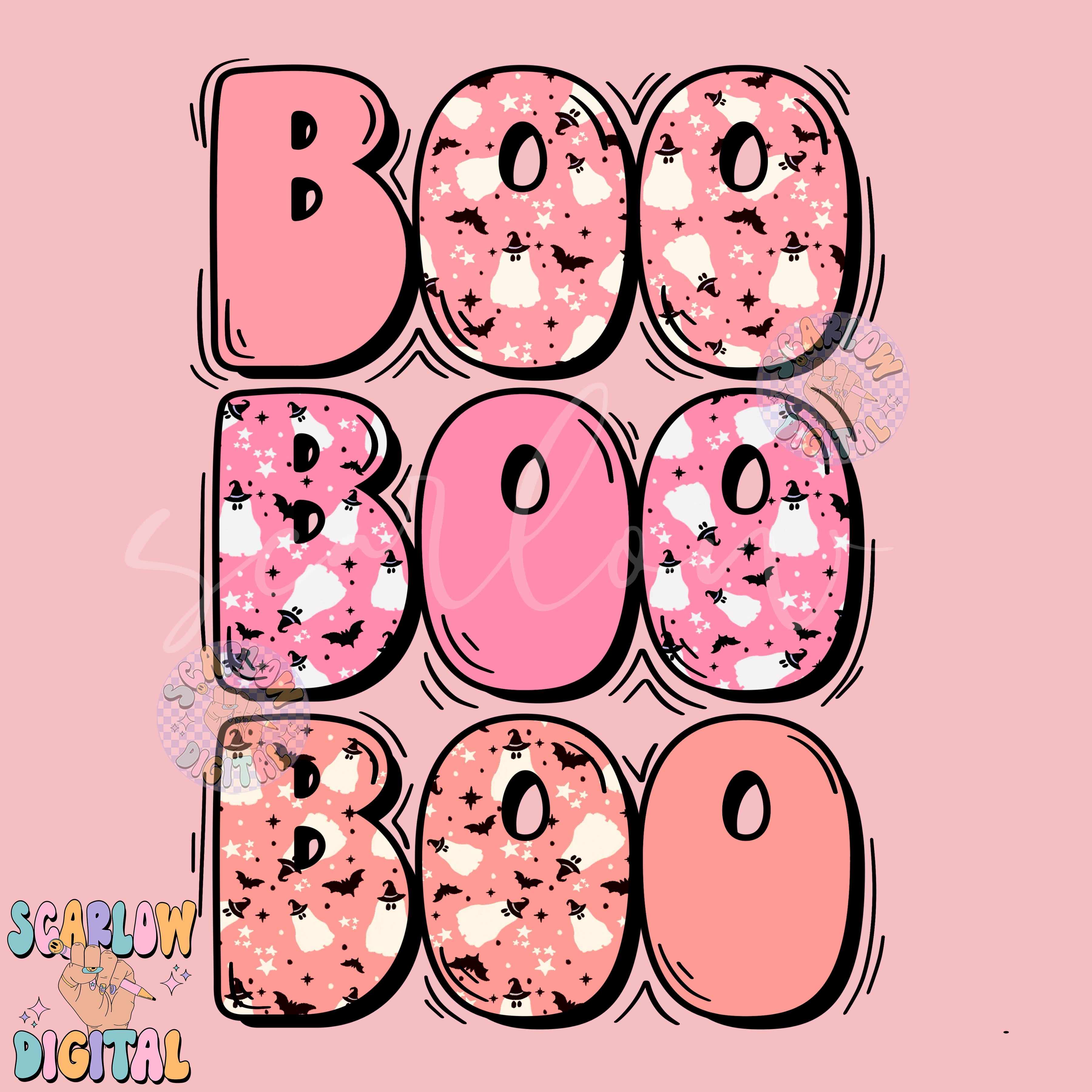 Boo Halloween Front and Back PNG Digital Design Download Bundle, spooky season png, ghosts png, kids halloween png, fall tshirt png designs 4