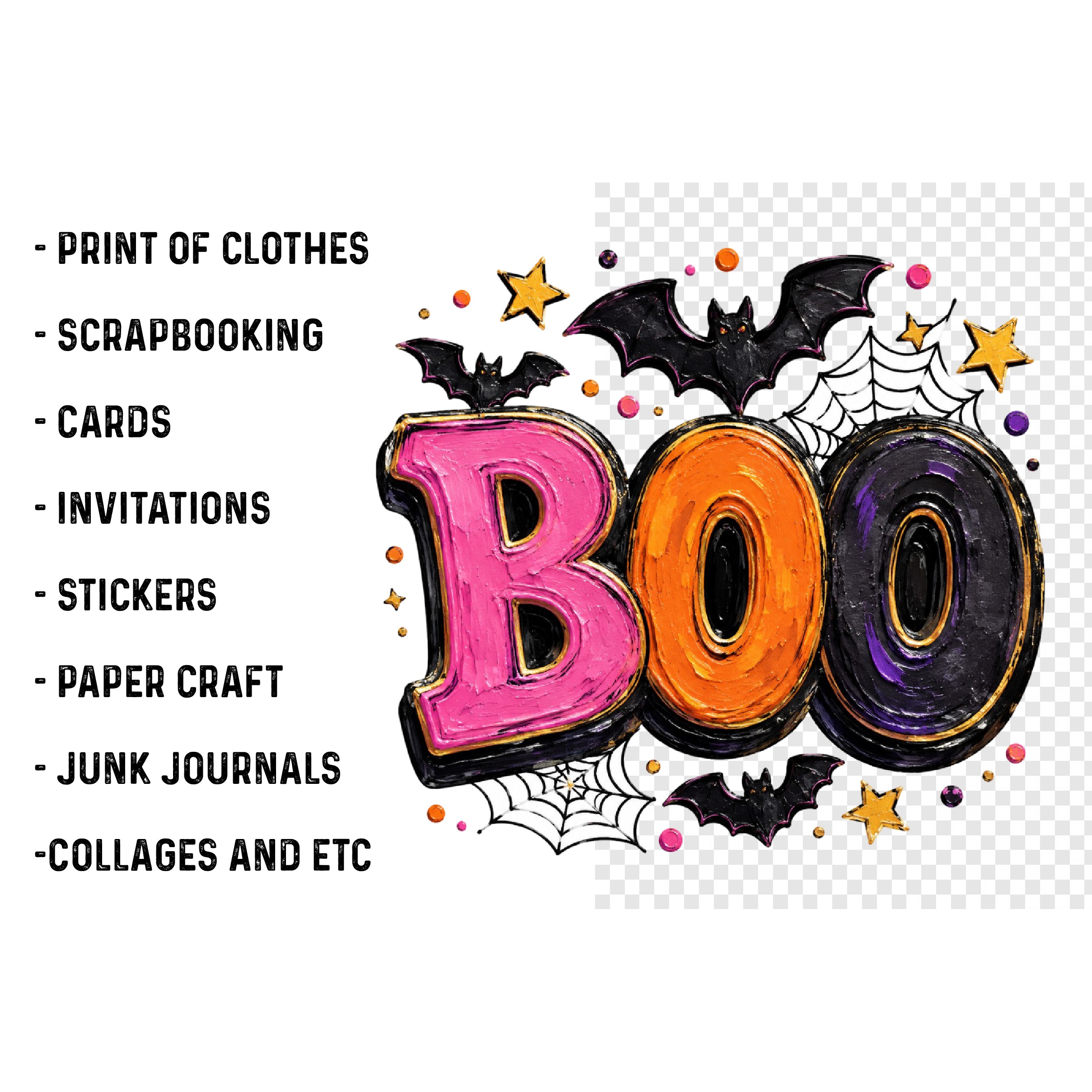 BOO Halloween Png