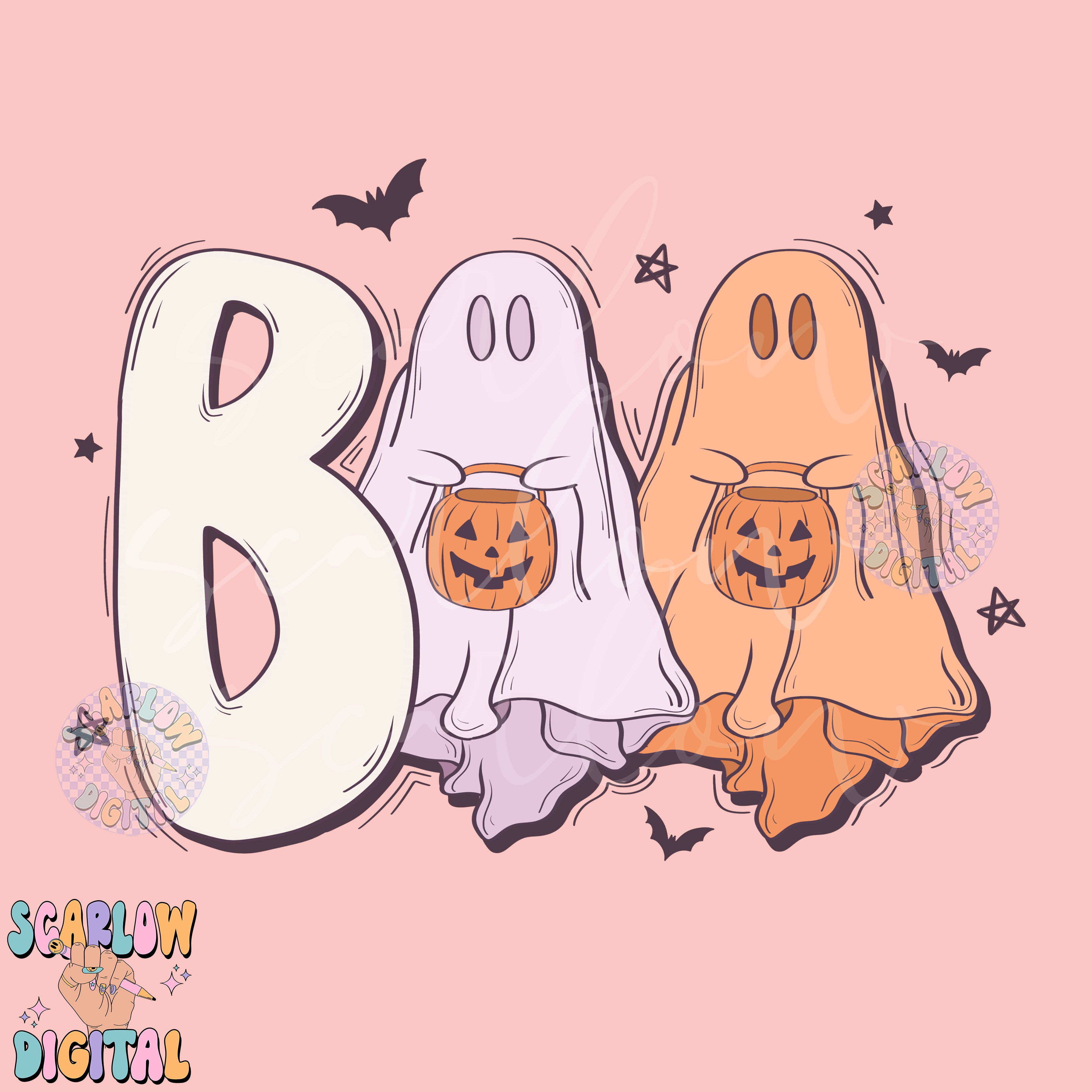 Boo PNG Digital Design Download, halloween png, ghost png, pumpkin png, fall png, bats png, kids halloween png, spooky season png designs 2