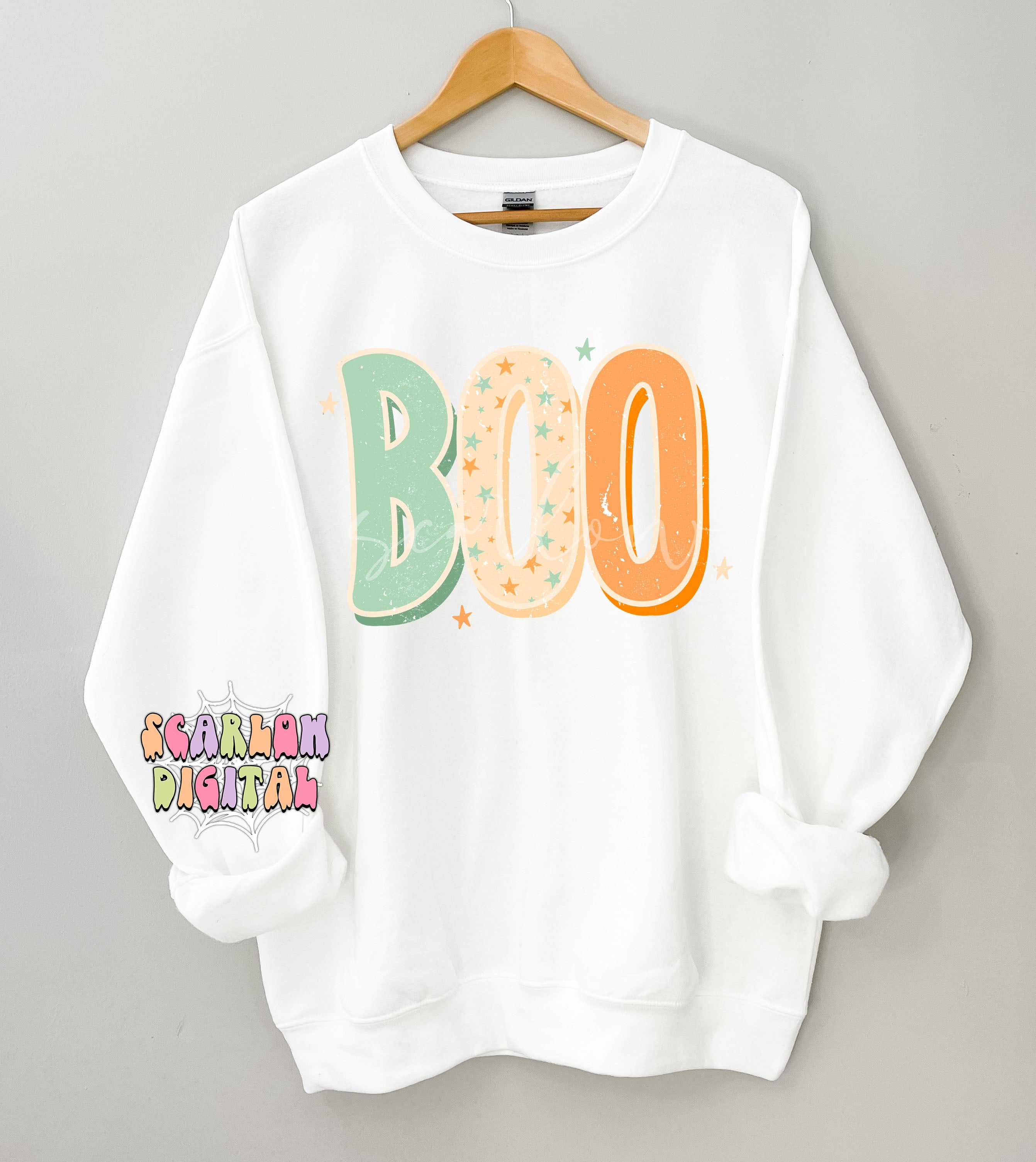 Boo PNG-Halloween Sublimation Digital Design Download-boy halloween png, stars png, preppy png, spooky season png, fall png, little boy png 3