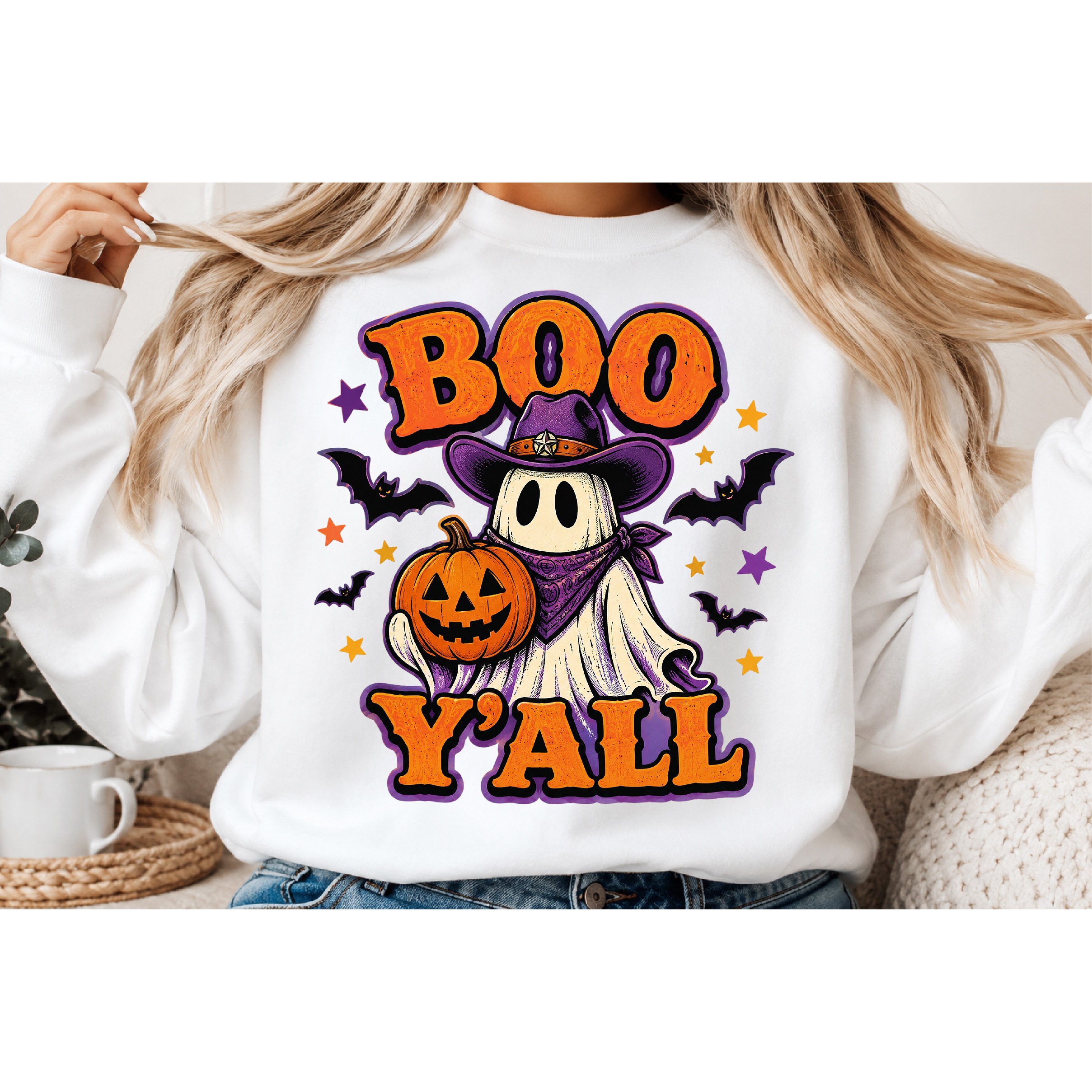 Boo Yall Halloween Sublimation Design 2