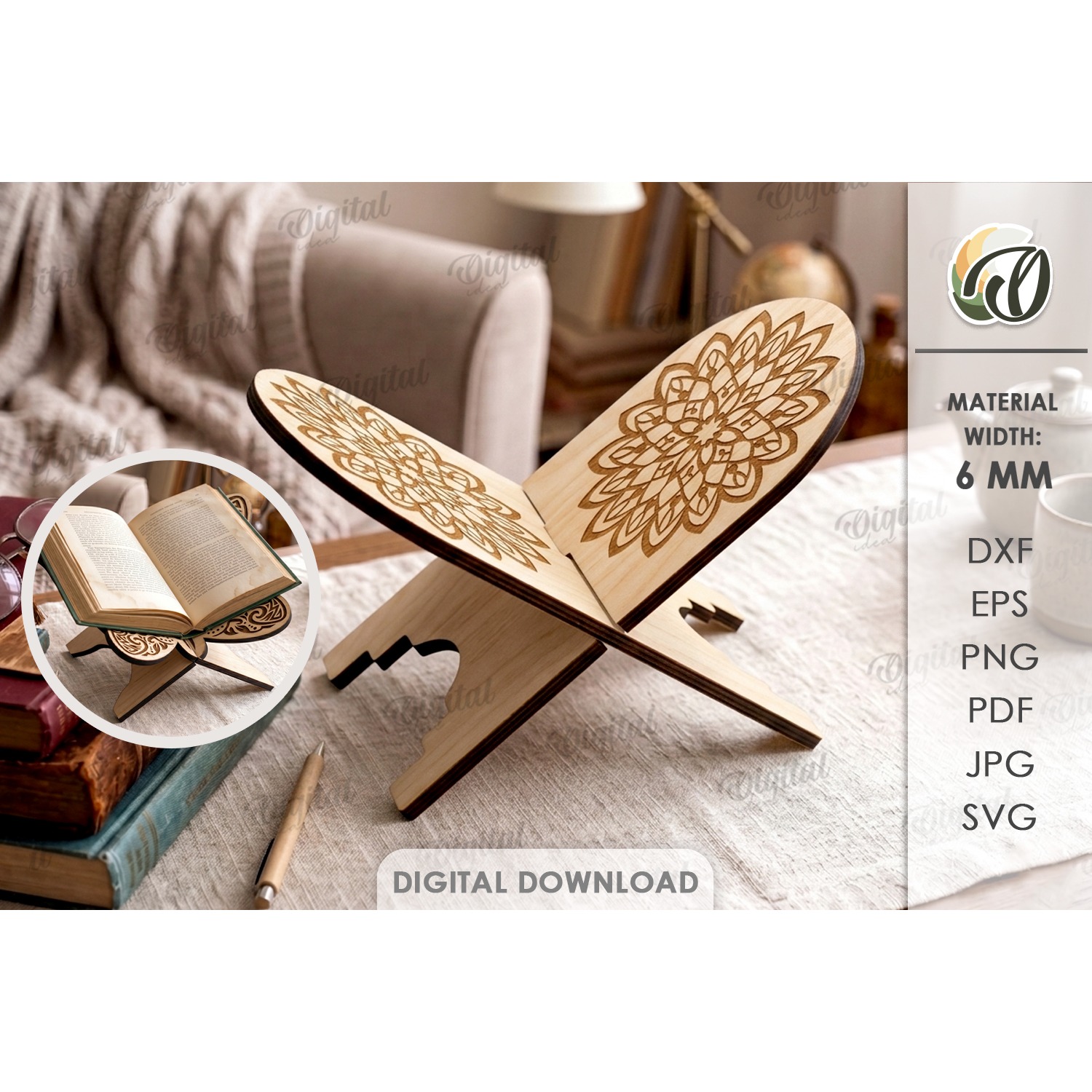 Book Holders Bundle Laser Cut. Book Stand SVG 14