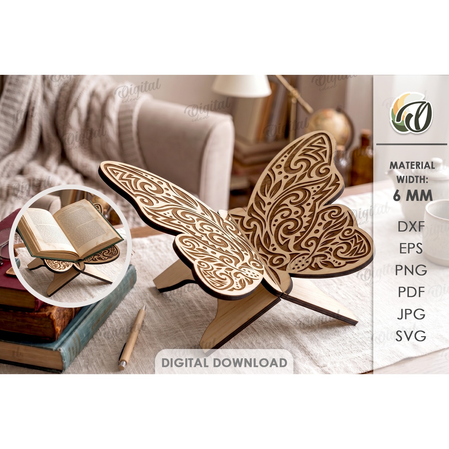Book Holders Bundle Laser Cut. Book Stand SVG 3