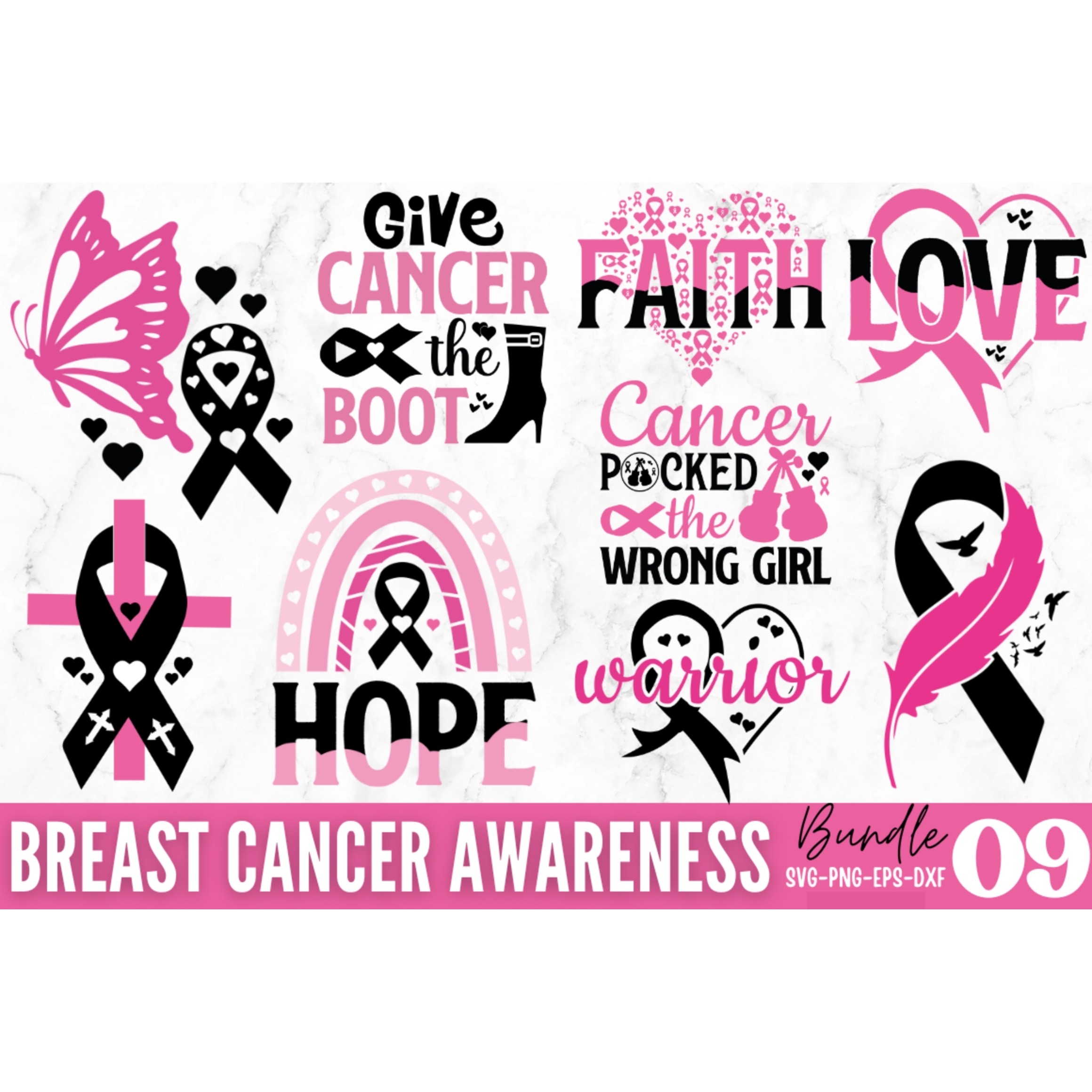 Breast Cancer SVG Bundle