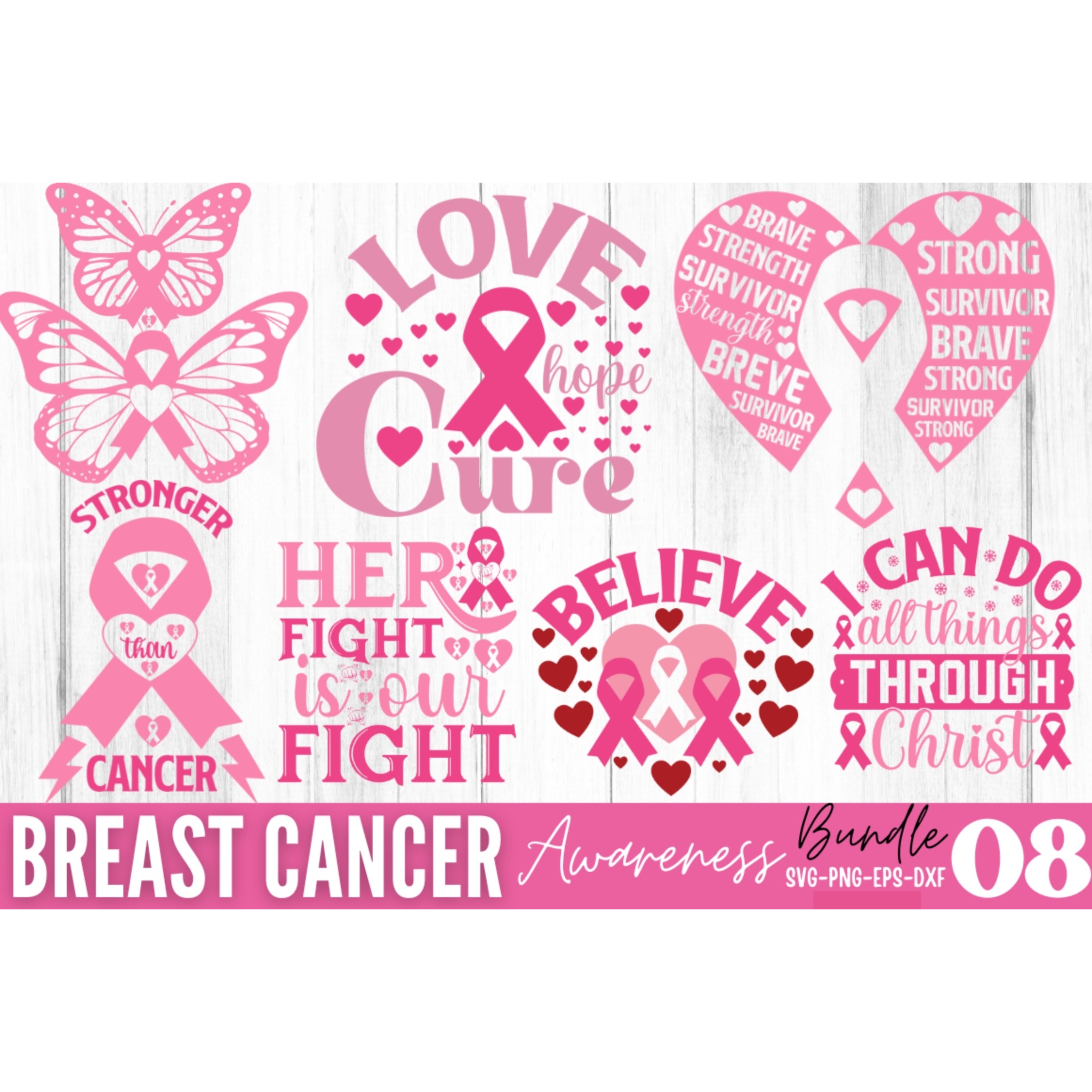 Breast Cancer SVG Bundle (2)