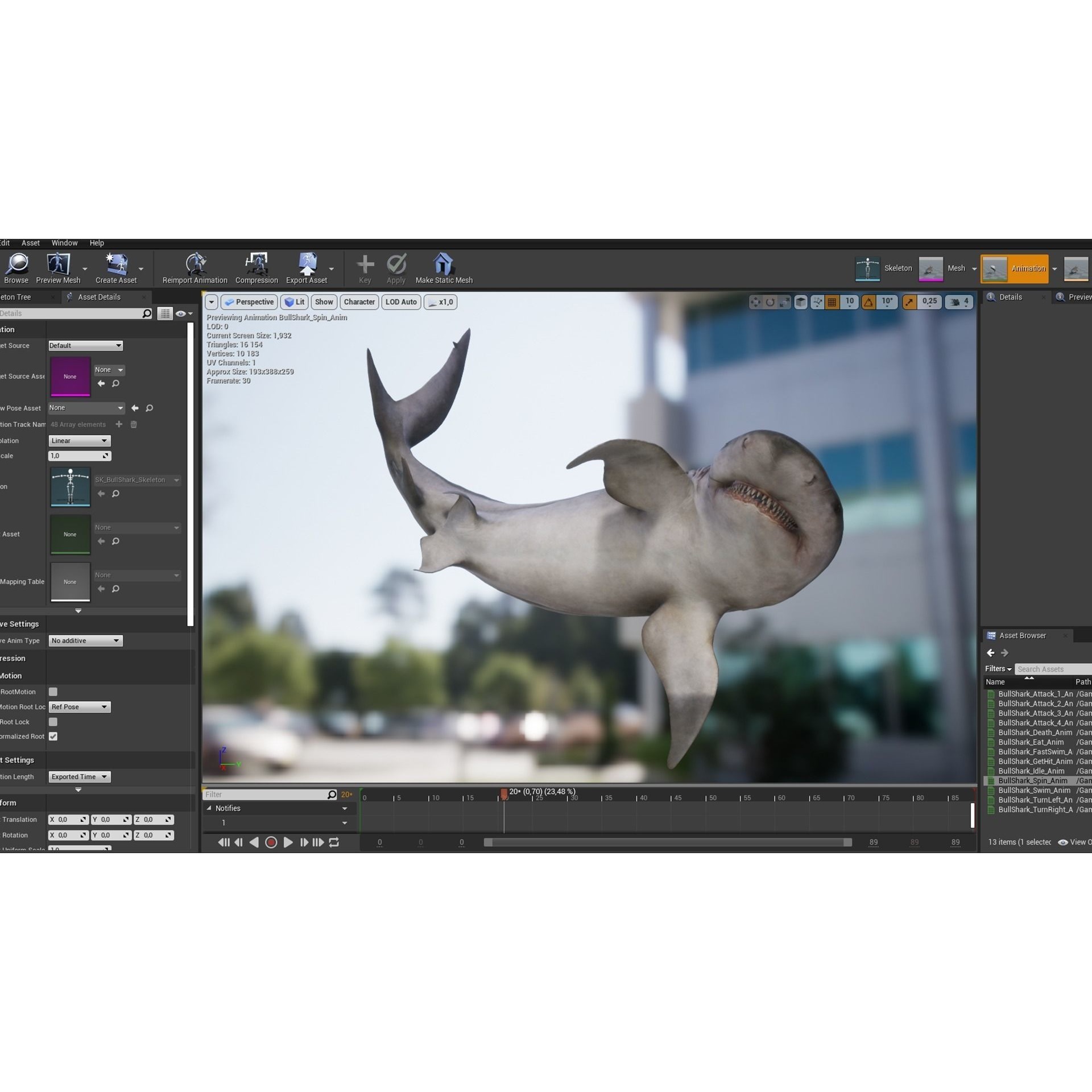 Bull Sharks Low-poly 3D model 10