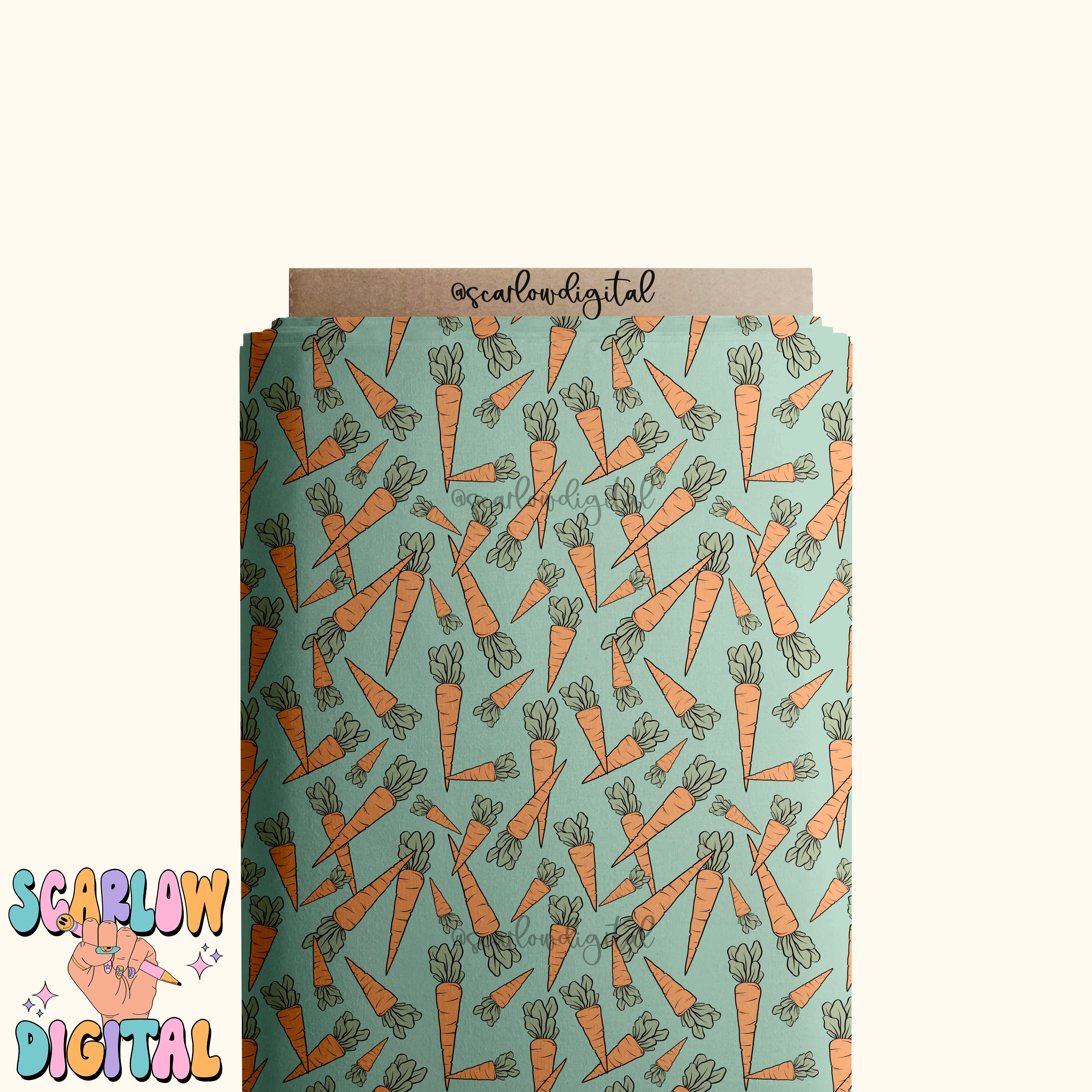 Carrots Seamless Pattern-Easter Sublimation Digital Design Download-boy easter seamless pattern, seamless files for boys, boy easter designs 4