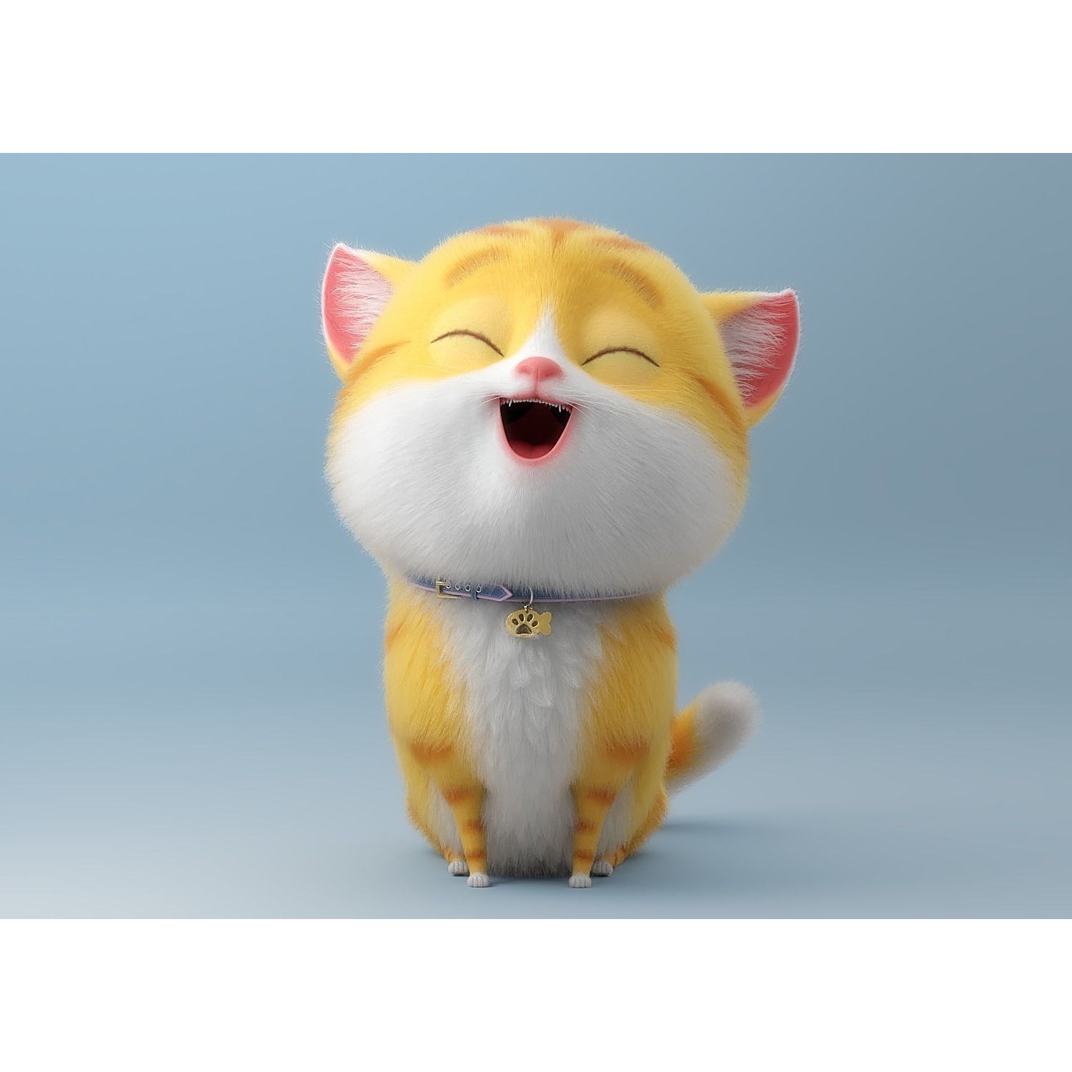 Cartoon Cat Rigged 3D model 2