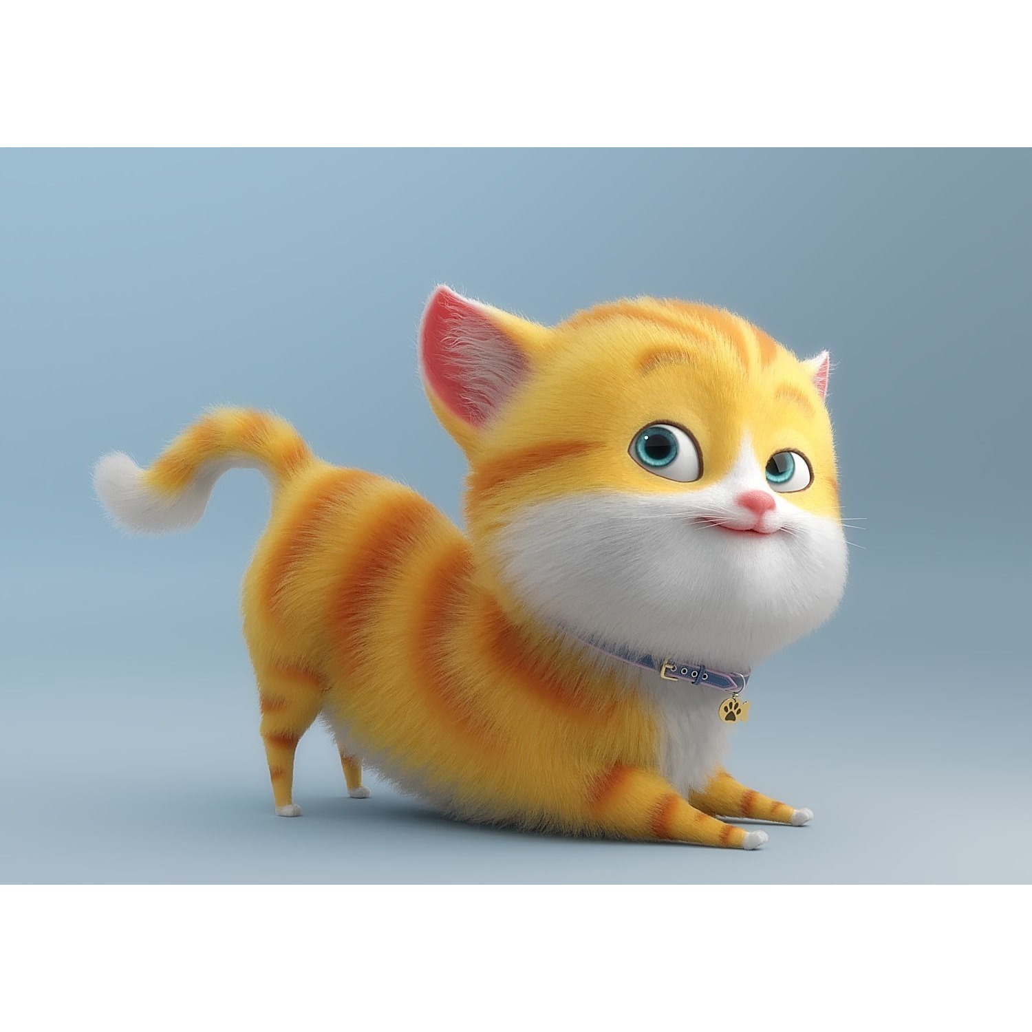 Cartoon Cat Rigged 3D model 3
