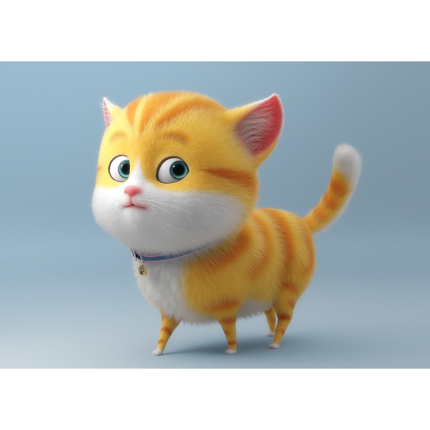 Cartoon Cat Rigged 3D model 5