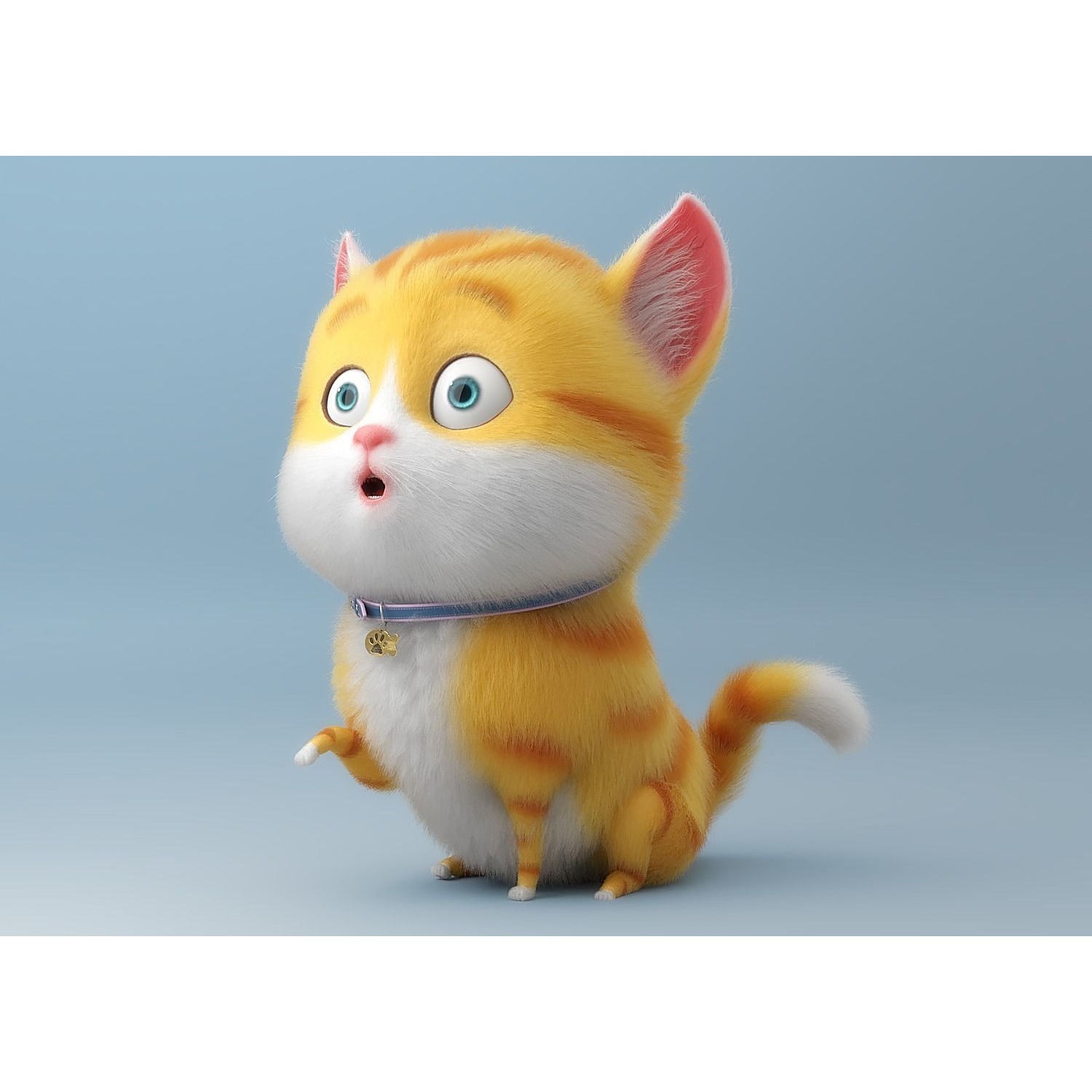 Cartoon Cat Rigged 3D model 6