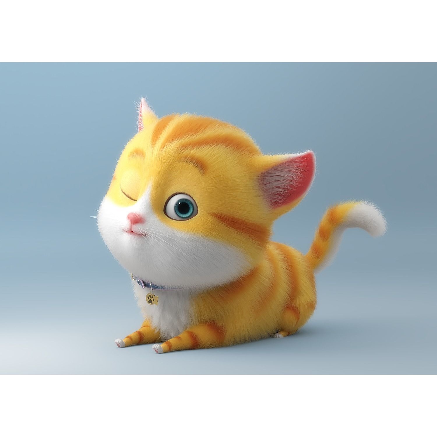 Cartoon Cat Rigged 3D model 7