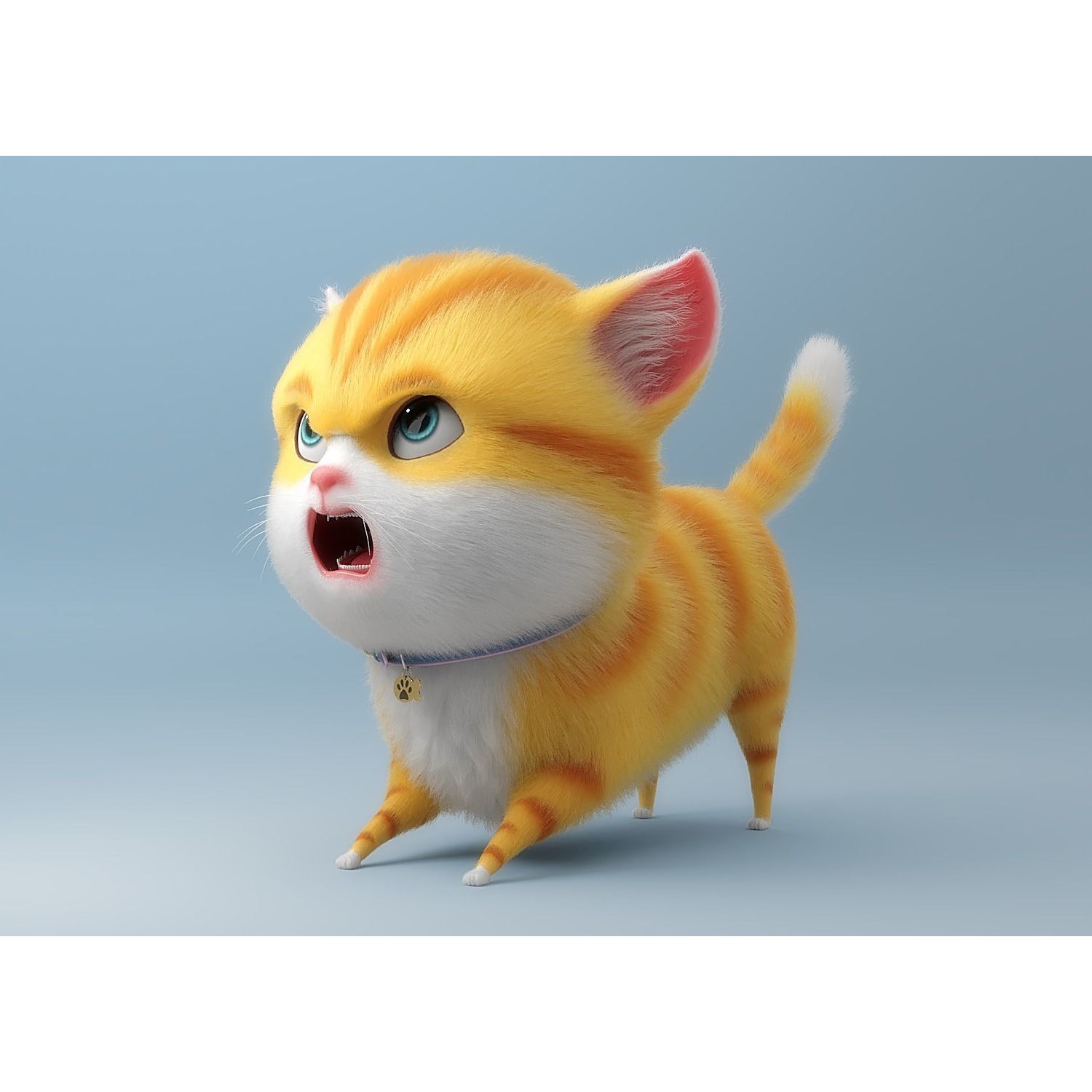 Cartoon Cat Rigged 3D model 8