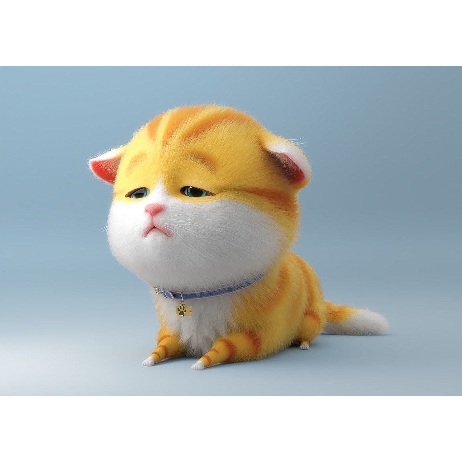 Cartoon Cat Rigged 3D model 9