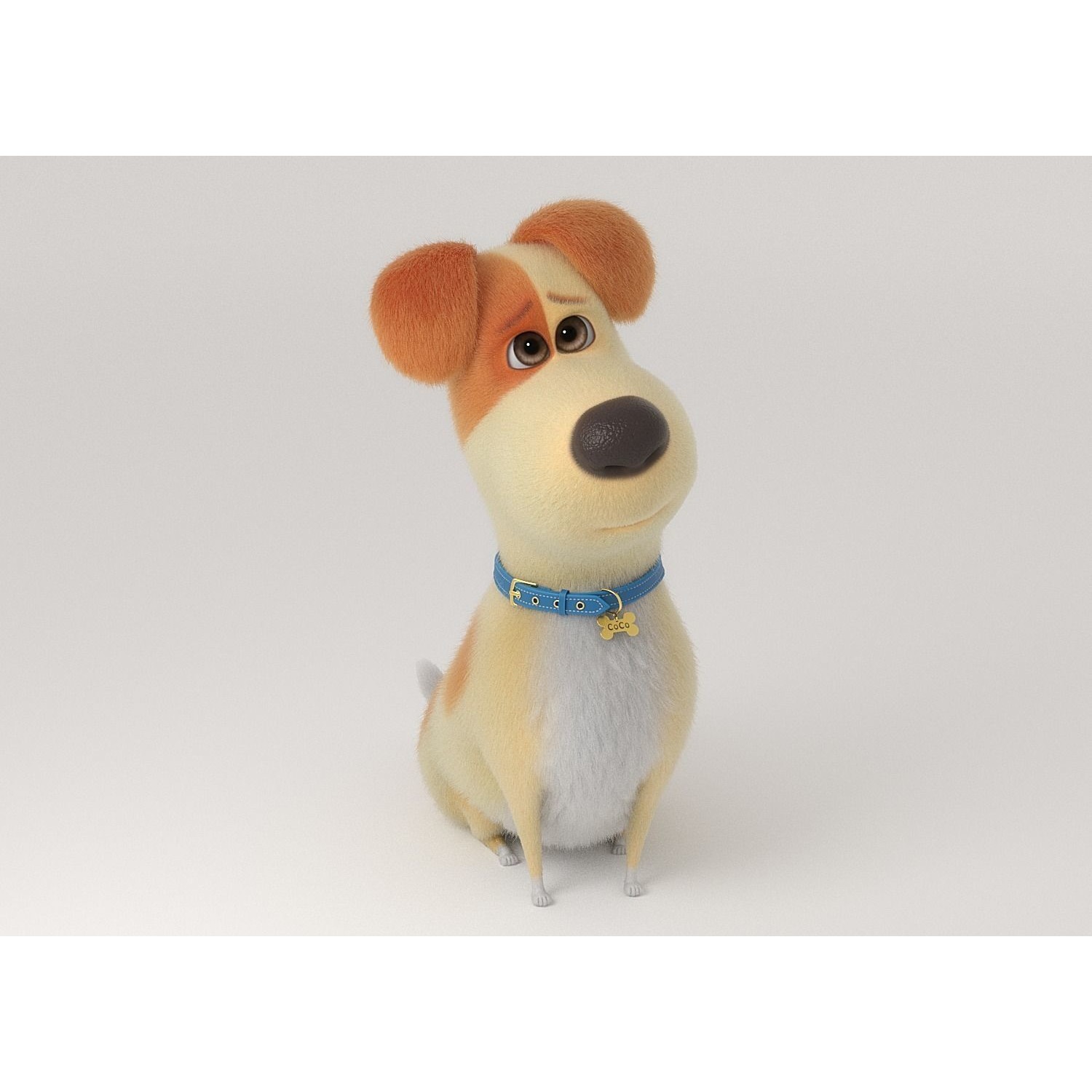 Cartoon Dog Rigged 3D model 2