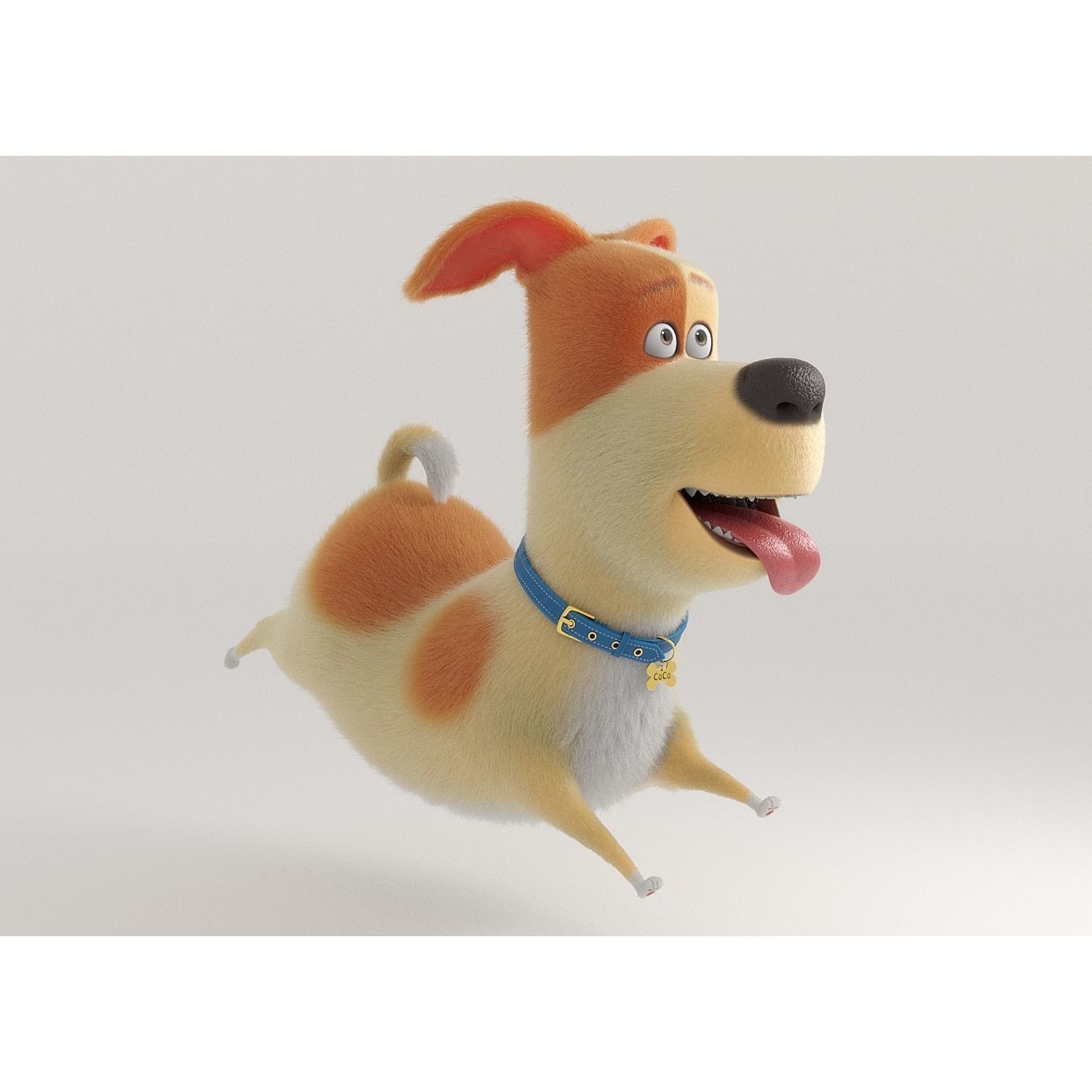 Cartoon Dog Rigged 3D model 3