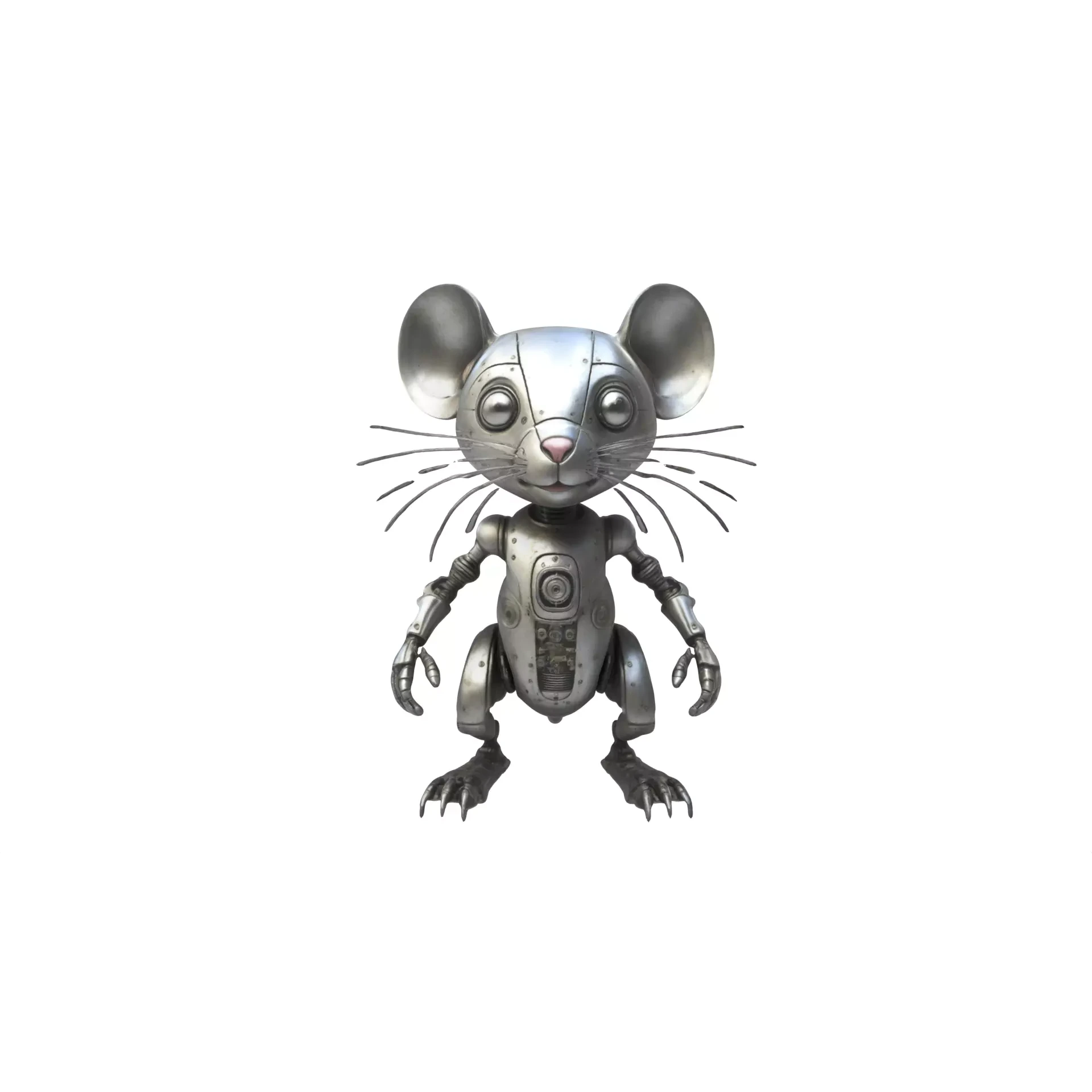 cartoon iron rat Free low-poly 3D model