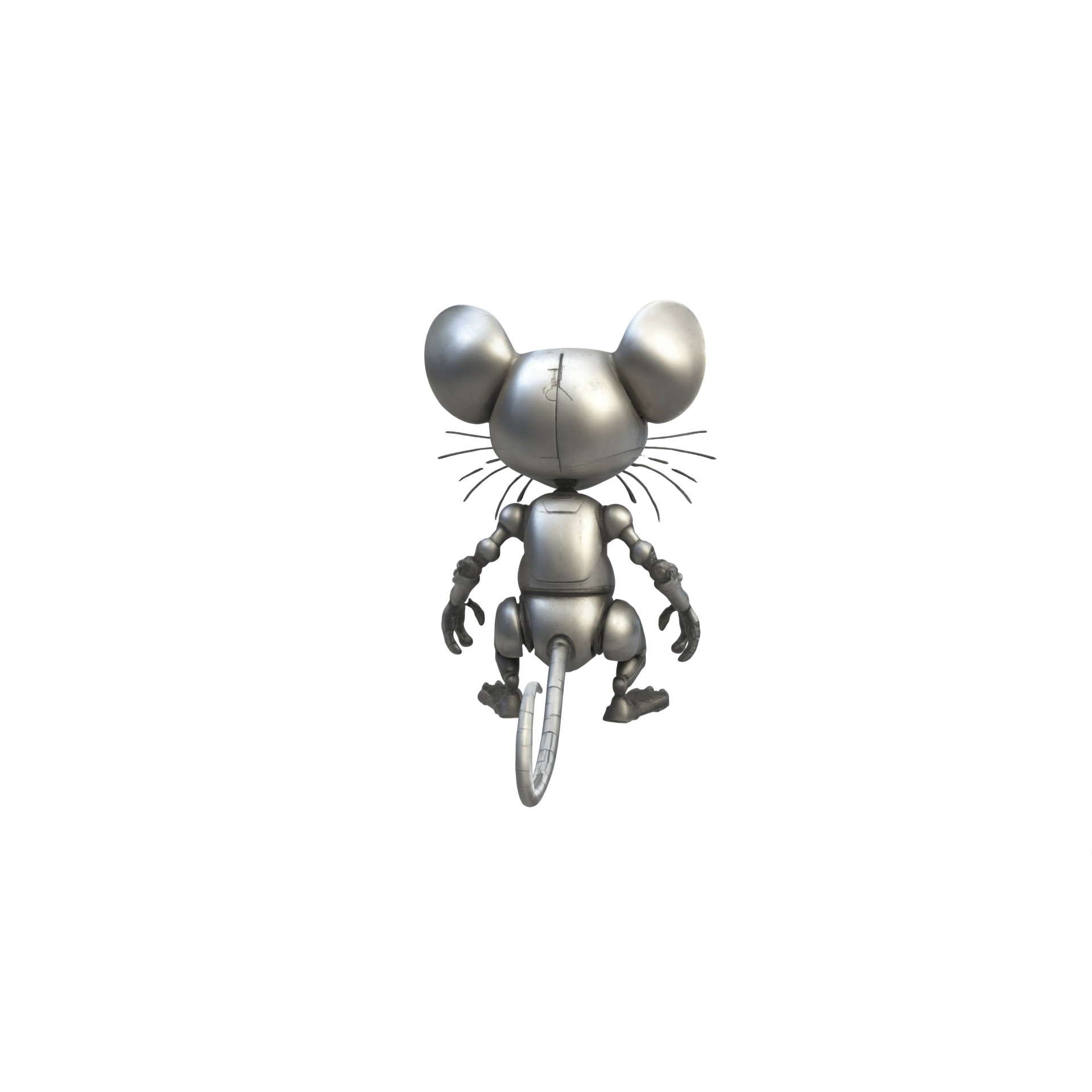 cartoon iron rat Free low-poly 3D model 4
