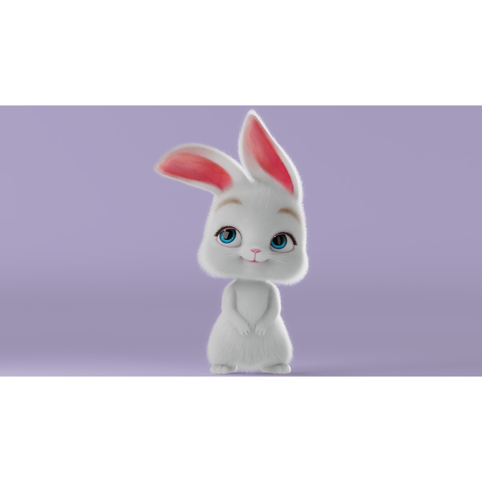 Cartoon Rabbit Rigged 3D model 5