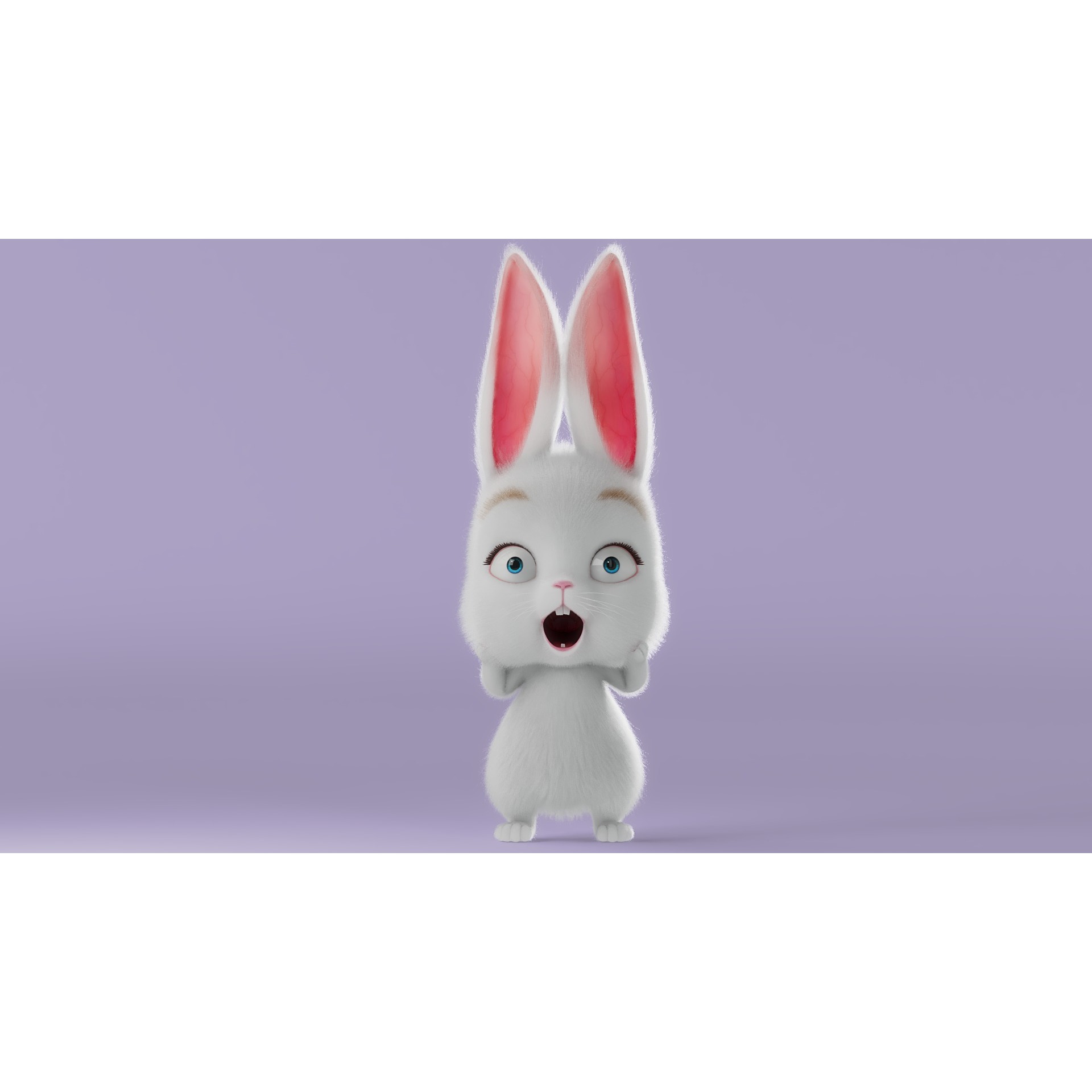Cartoon Rabbit Rigged 3D model 9