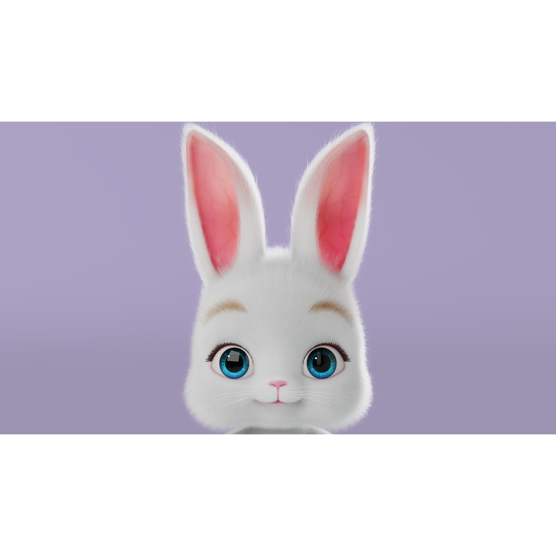 Cartoon Rabbit Rigged 3D model 10