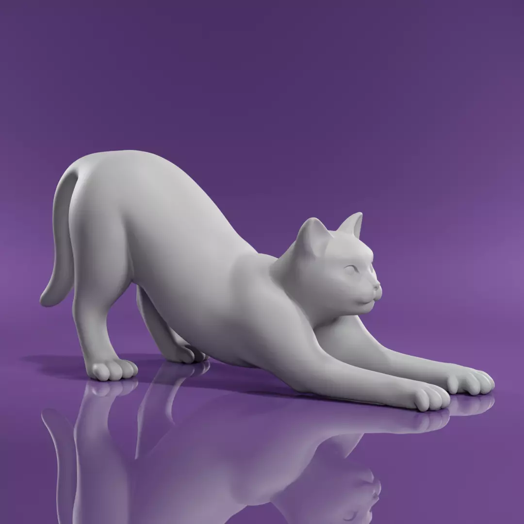 Cat for 3d print Free 3D print model