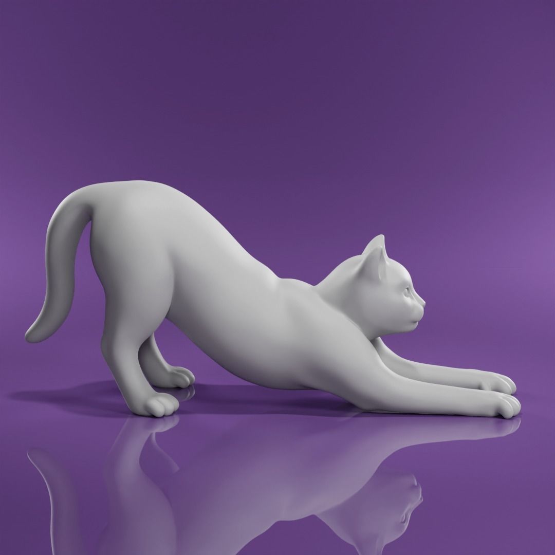 Cat for 3d print Free 3D print model 2