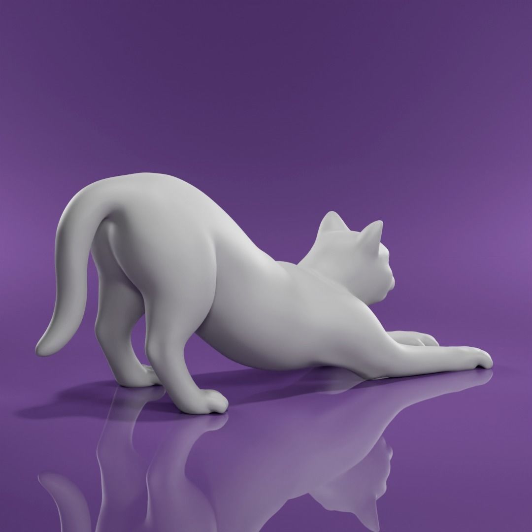 Cat for 3d print Free 3D print model 4