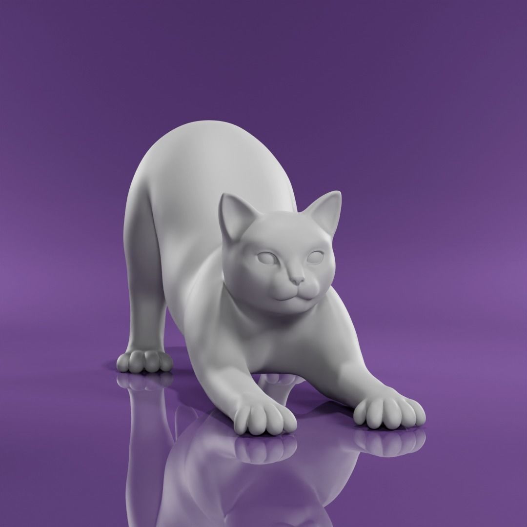 Cat for 3d print Free 3D print model 5