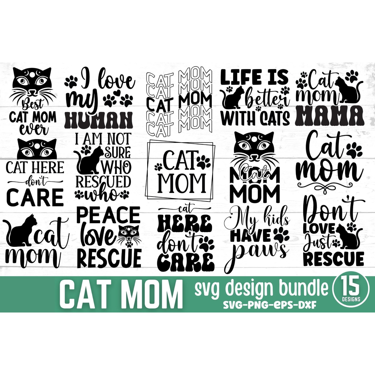 Cat Mom SVG Bundle