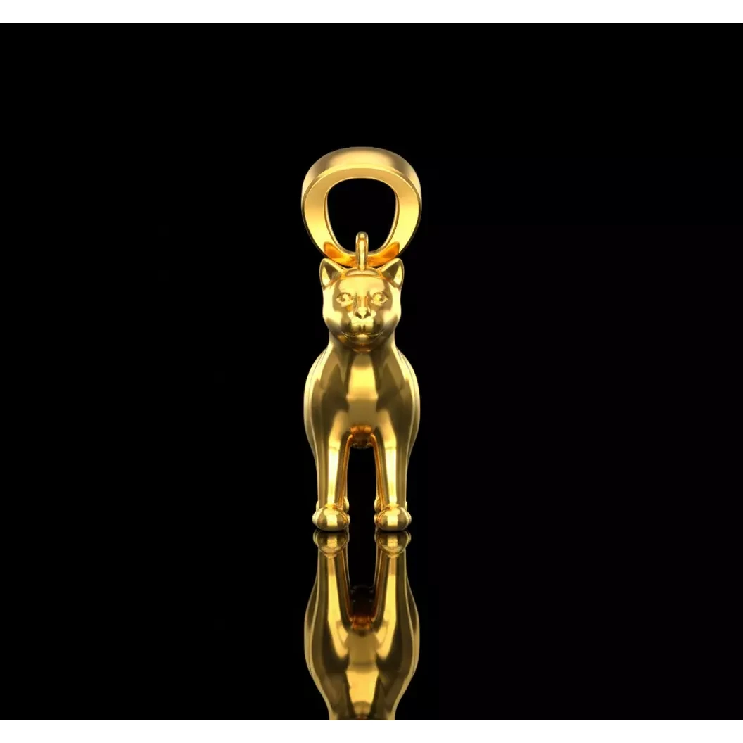 cat pendant free Free 3D print model 2